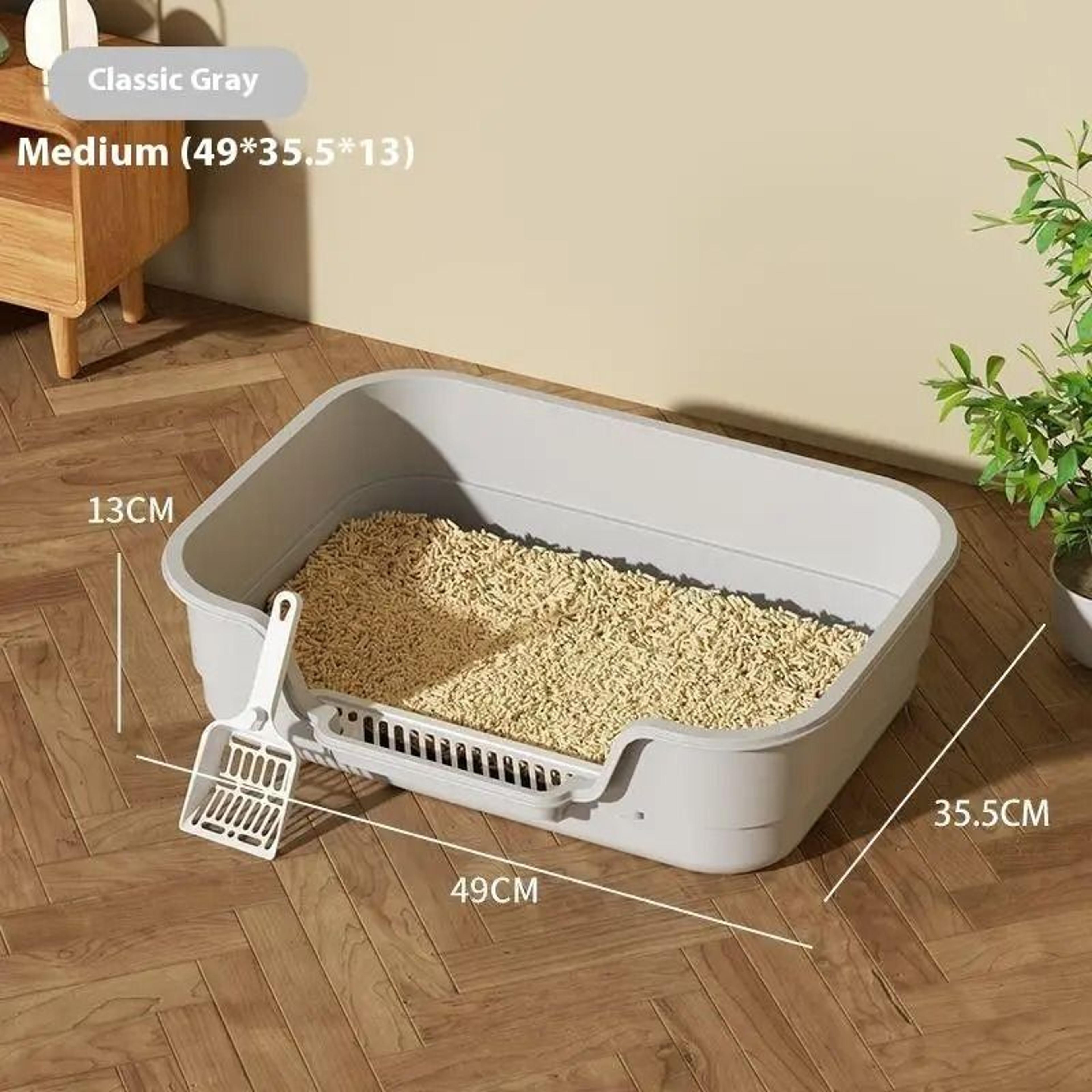 Large Semi Enclosed Cat Litter Box Odor Resistant Ventilated Cat Toilet For Indoor Cats 6