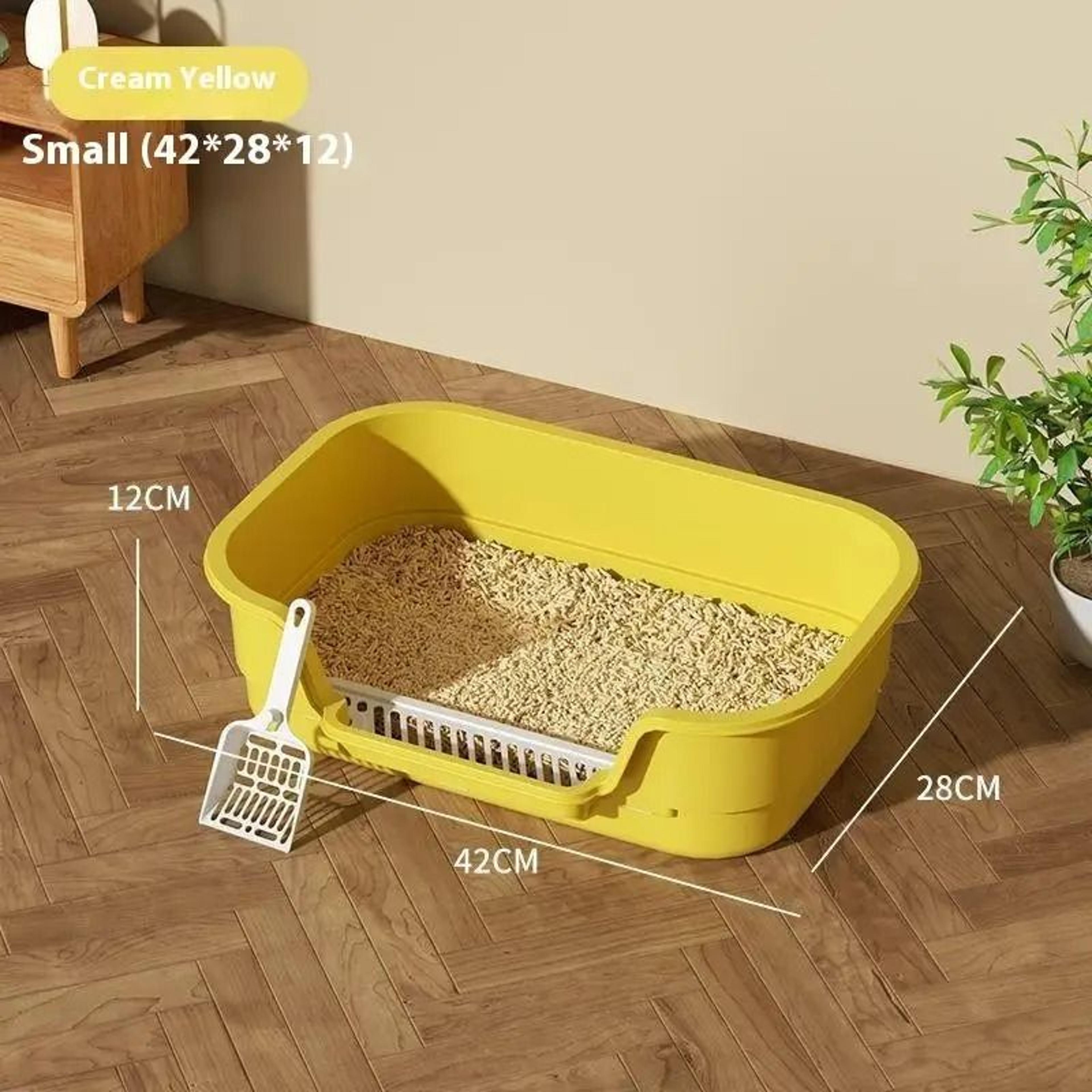 Large Semi Enclosed Cat Litter Box Odor Resistant Ventilated Cat Toilet For Indoor Cats 2