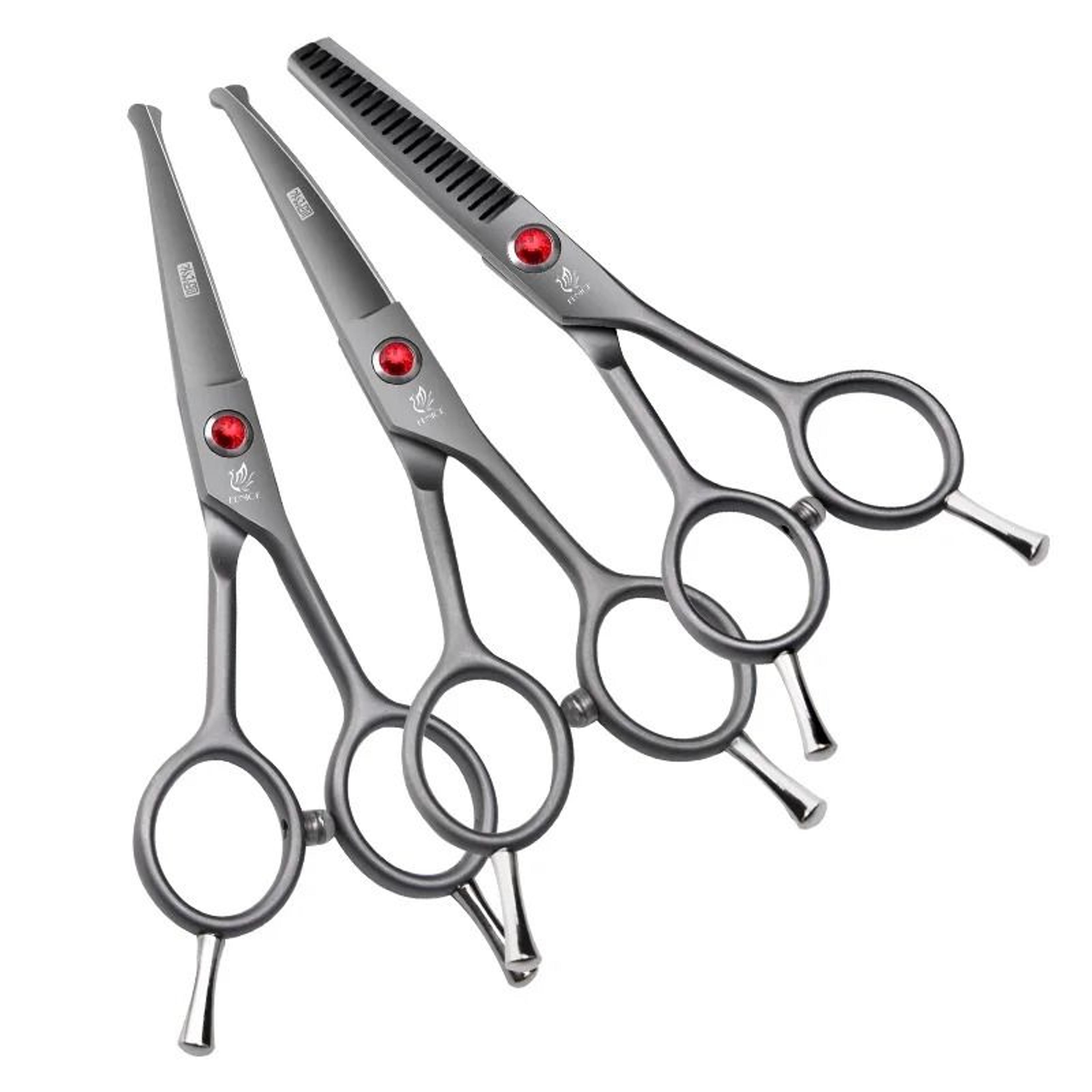 fenice pet grooming scissors round tip safety trimming tool for cat and dog face care