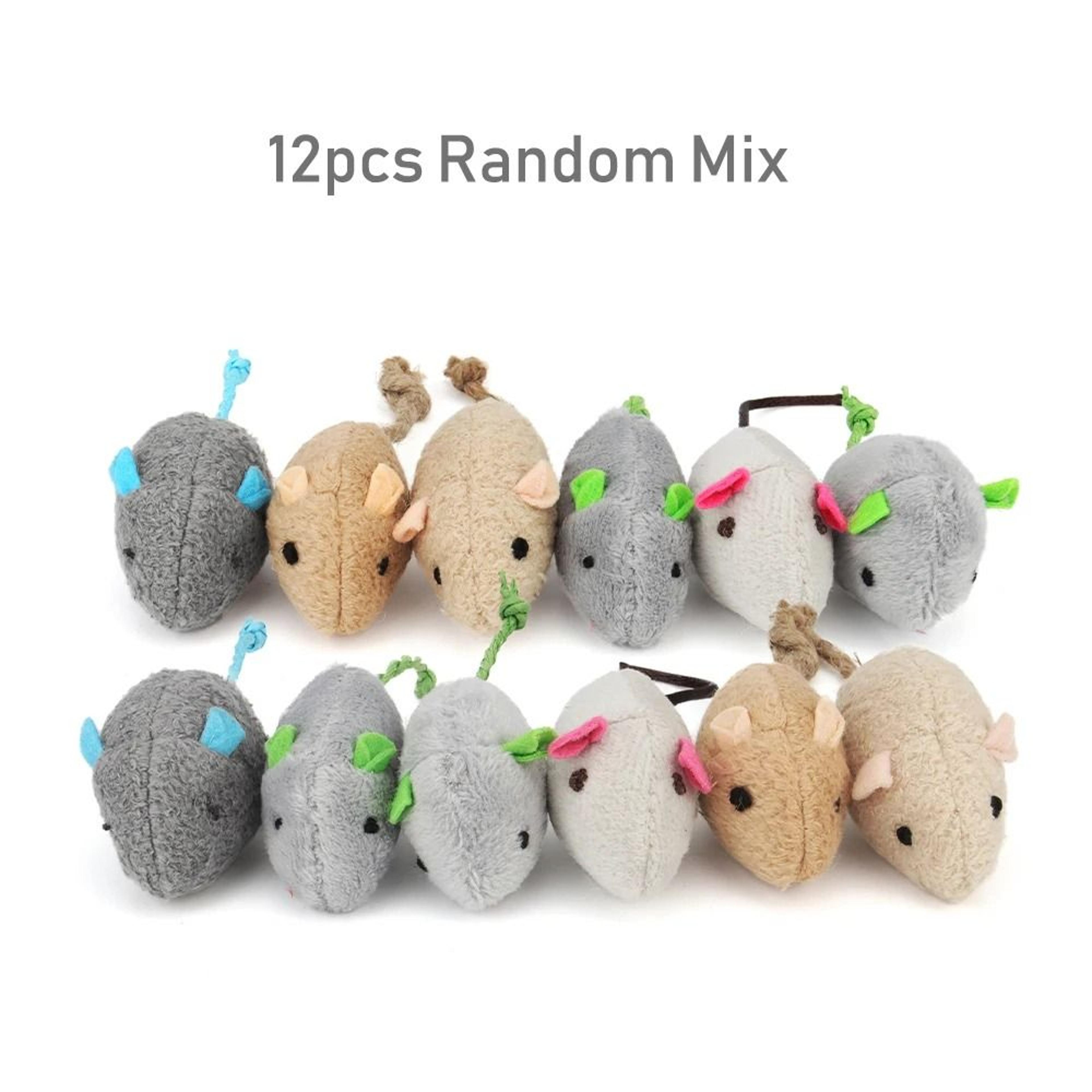 Interactive Catnip Plush Mouse Toy Set For Kittens And Cats 0