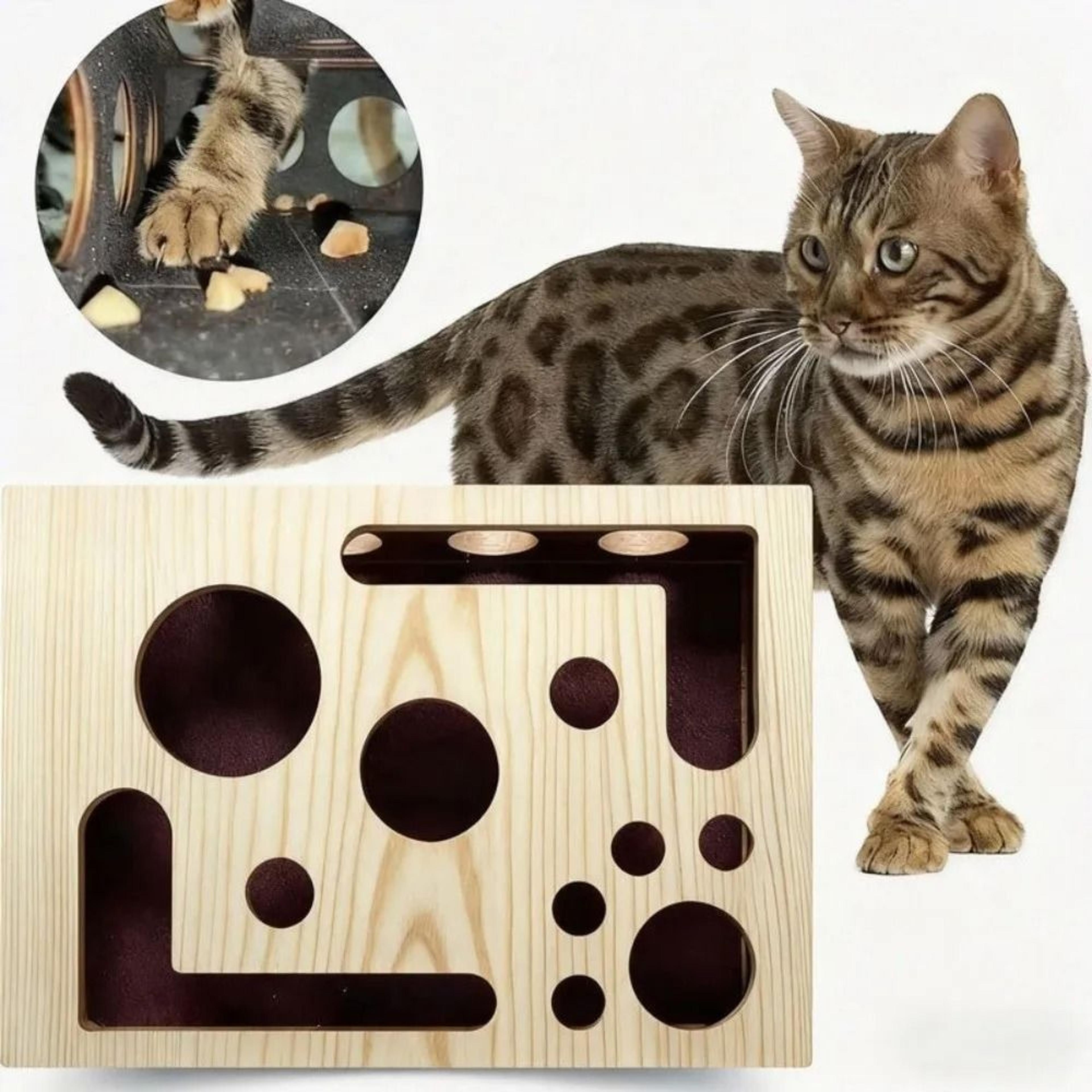 Interactive Cat Tunnel Scratch Box Toy With Bell Ball 8