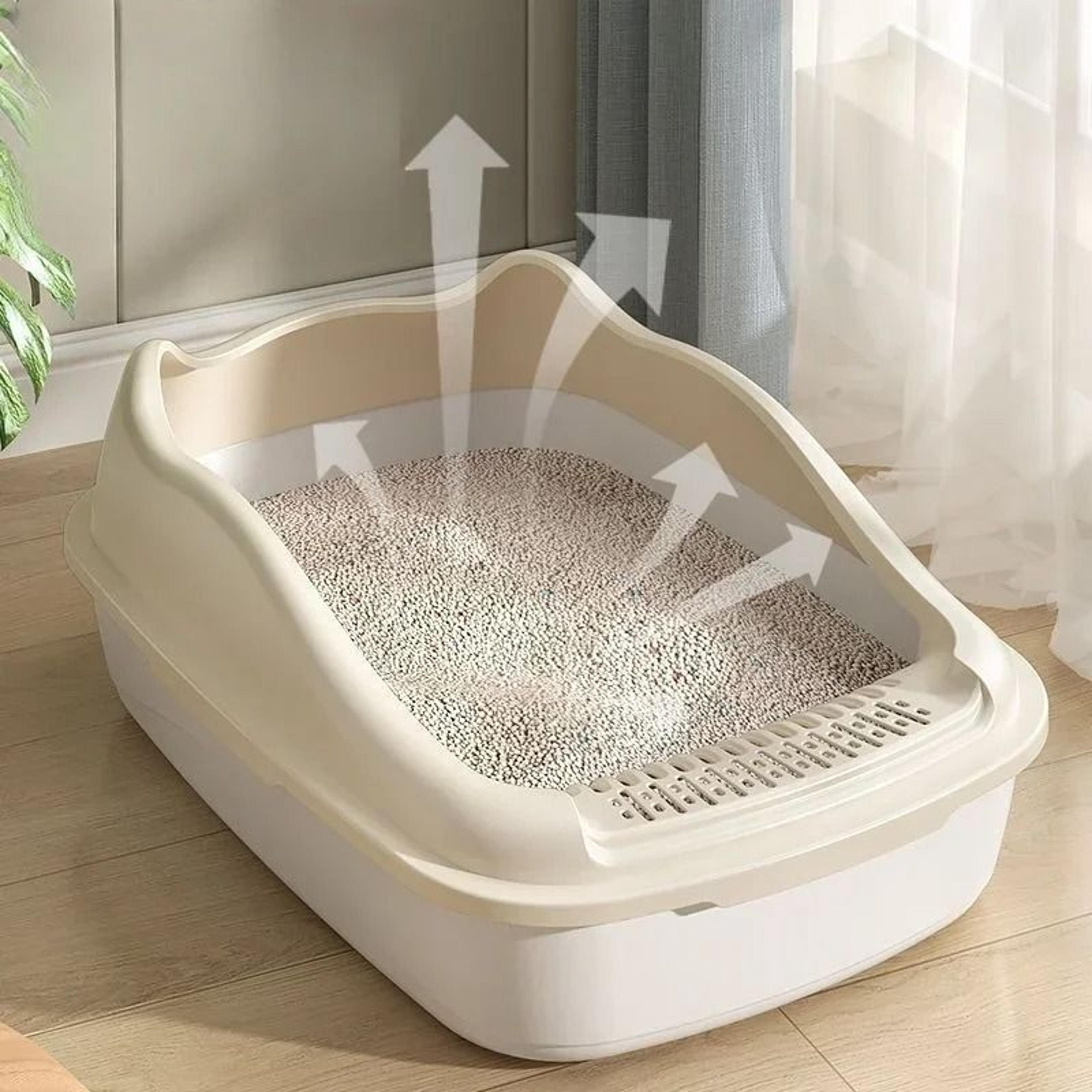 Anti Splash Cat Litter Box Sandbox Tray For Kittens And Cats 7
