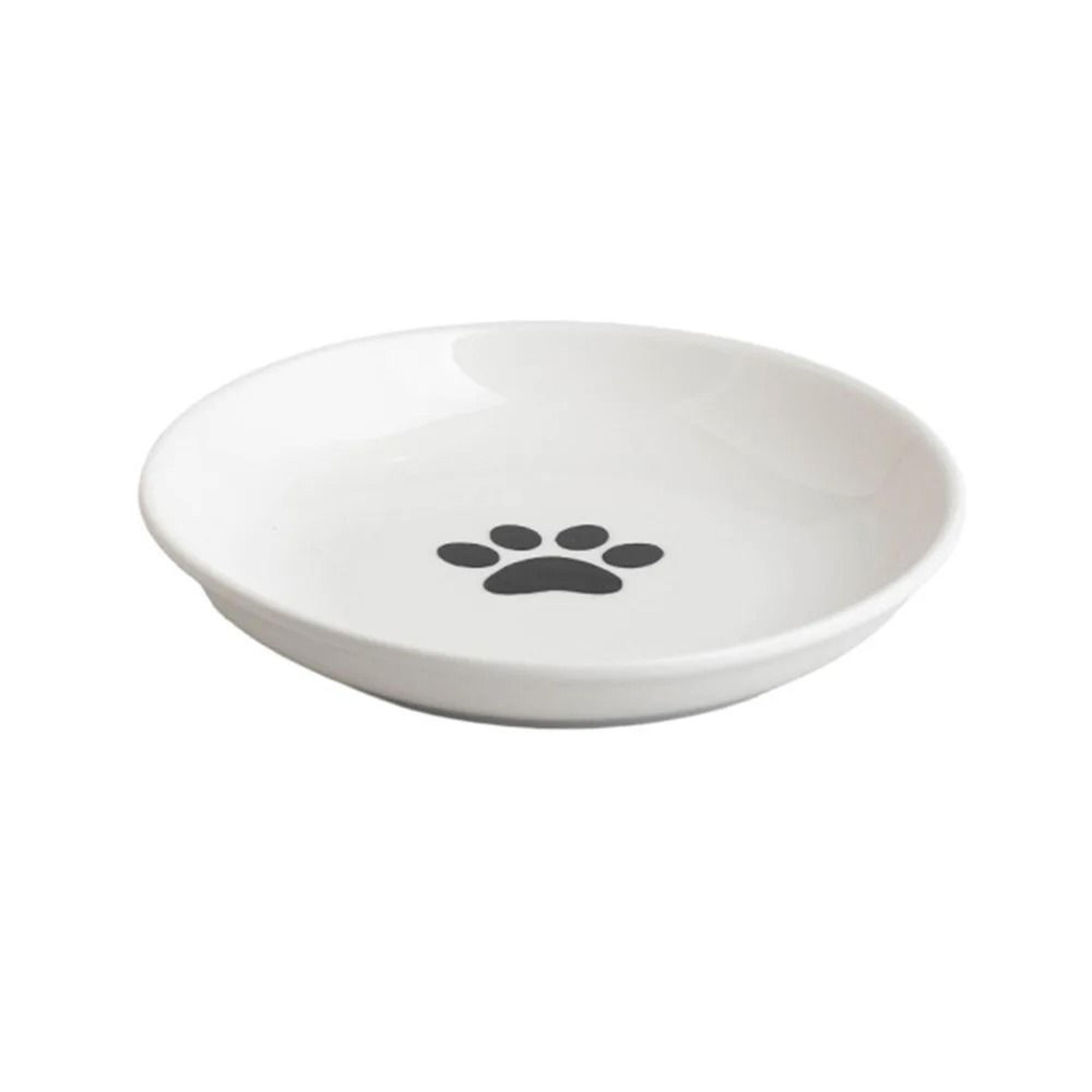 anti tip porcelain cat food bowl with silicone base