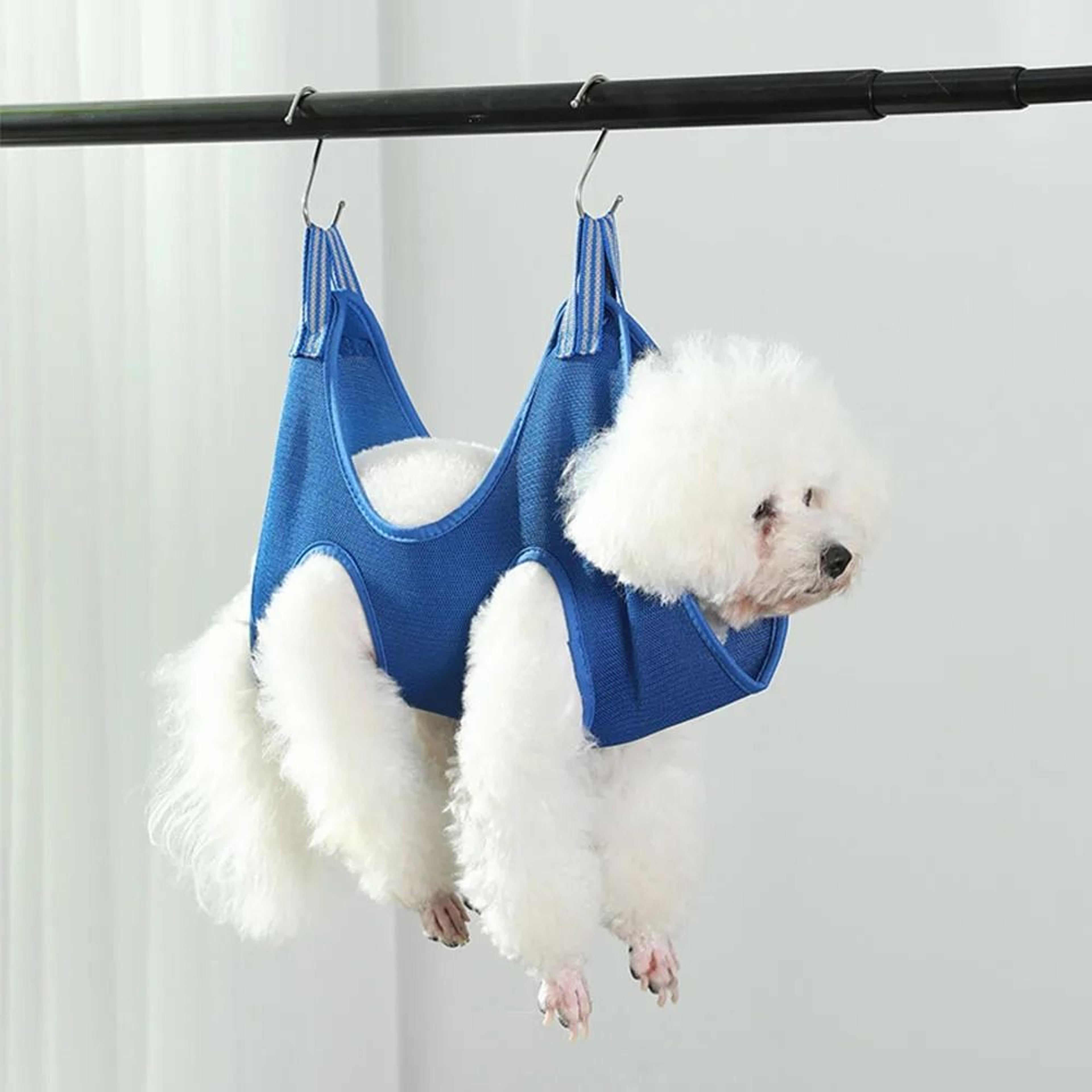 pet grooming hammock restraint holder for cats and dogs with hooks nail trimming cleaning support