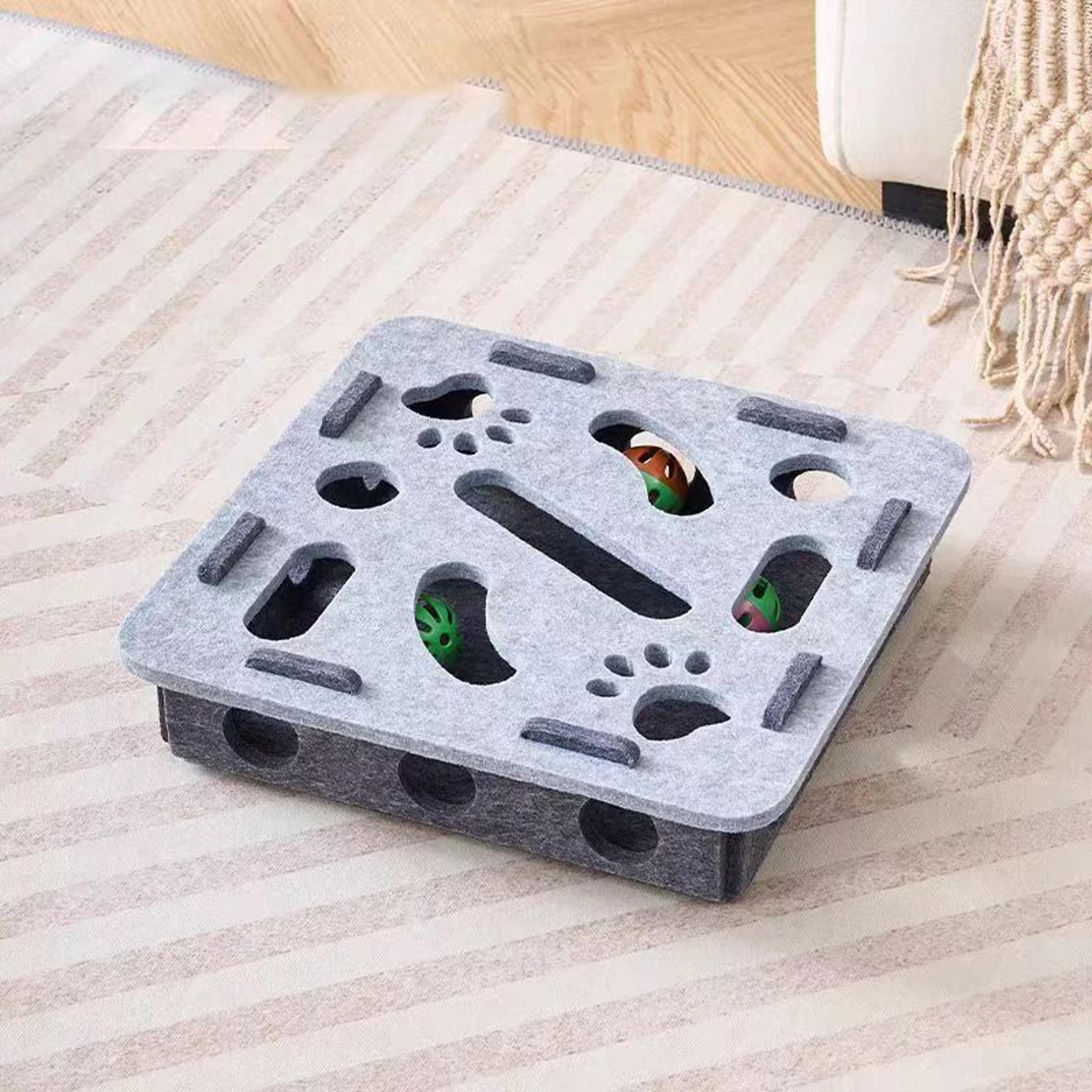 Interactive Cat Puzzle Maze Toy Mental Stimulation Game Box For Indoor Cats And Kittens 3
