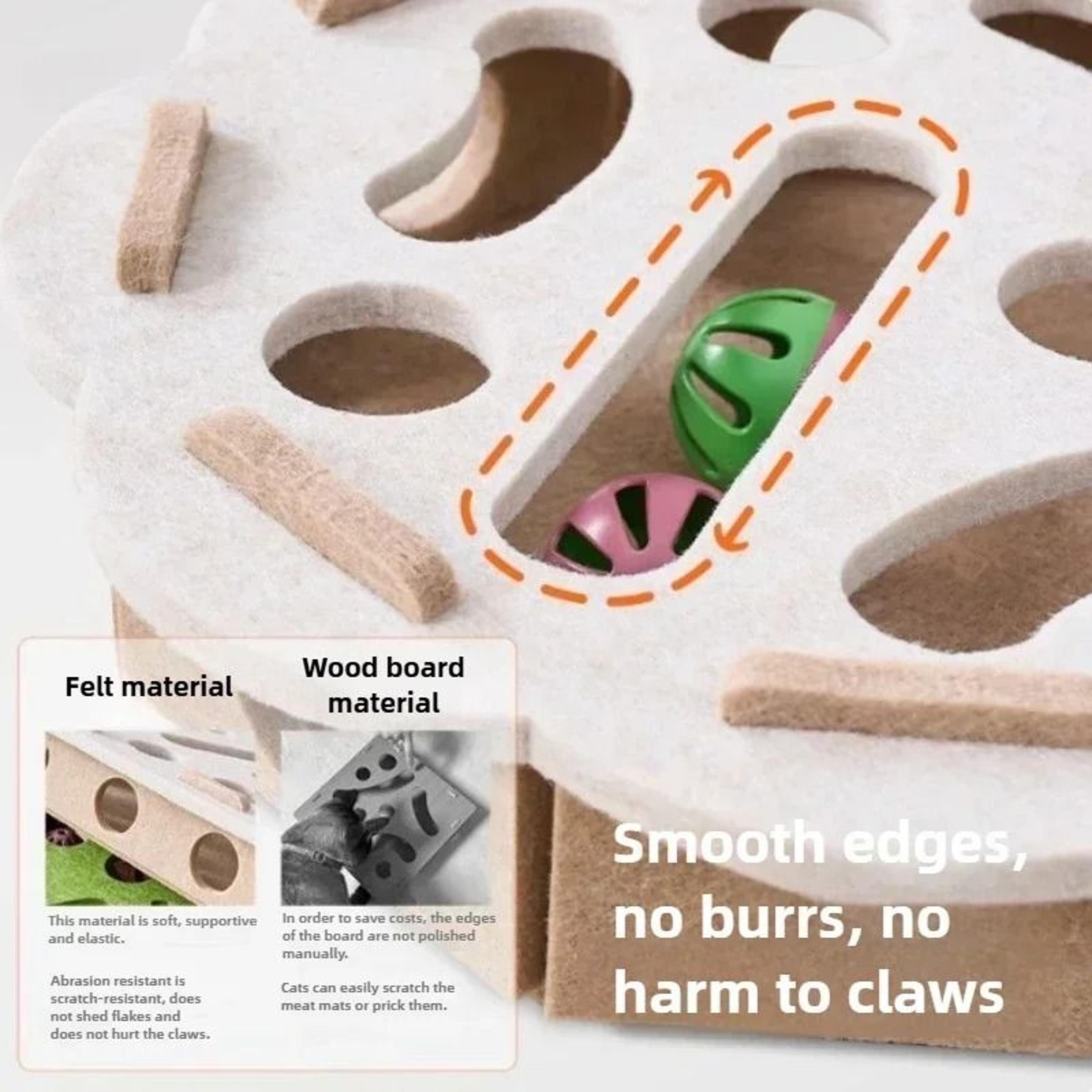 Interactive Cat Puzzle Maze Toy Mental Stimulation Game Box For Indoor Cats And Kittens 7