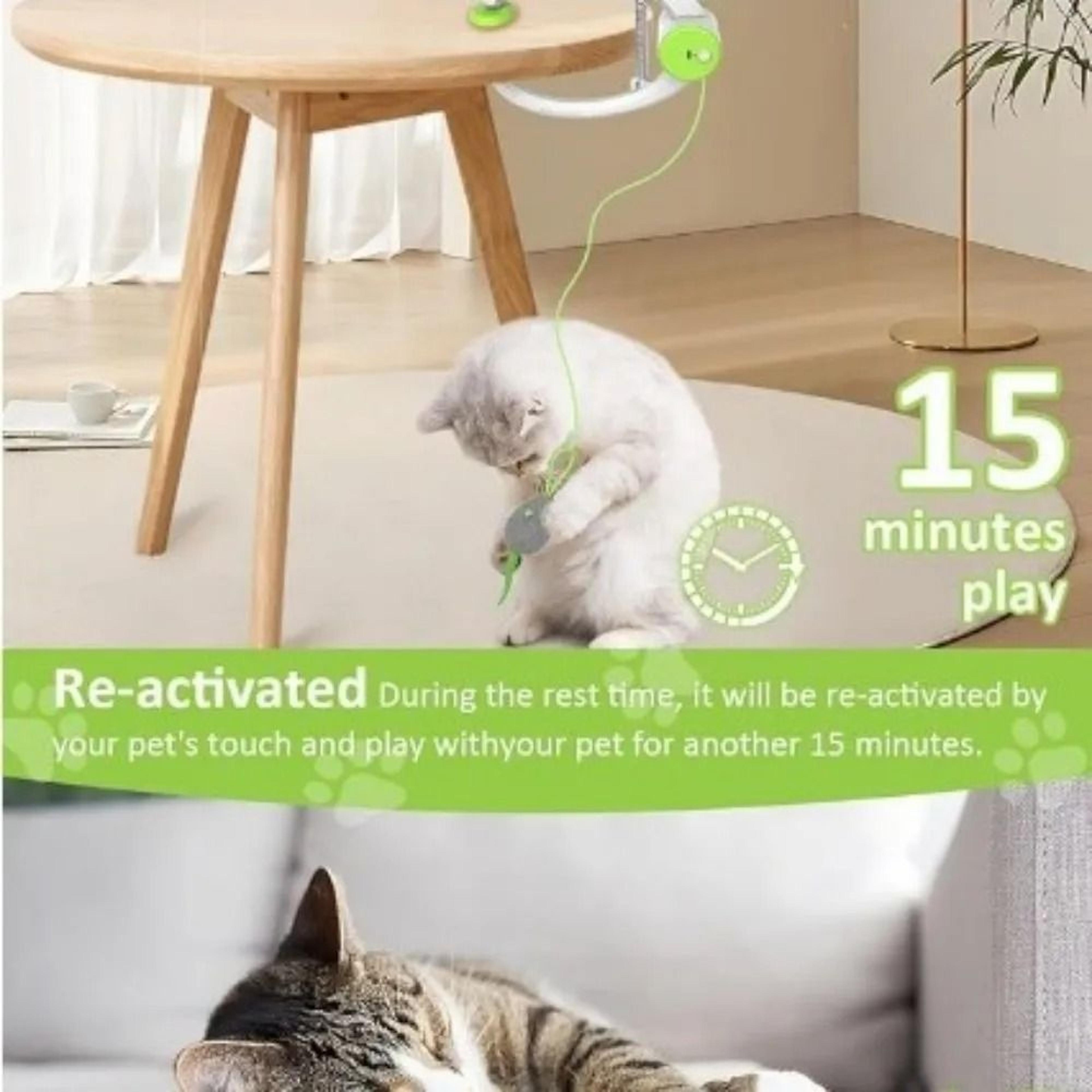 Automatic Rebound Door Hanging Cat Toy With Mice Interactive Indoor Exercise Teaser 2