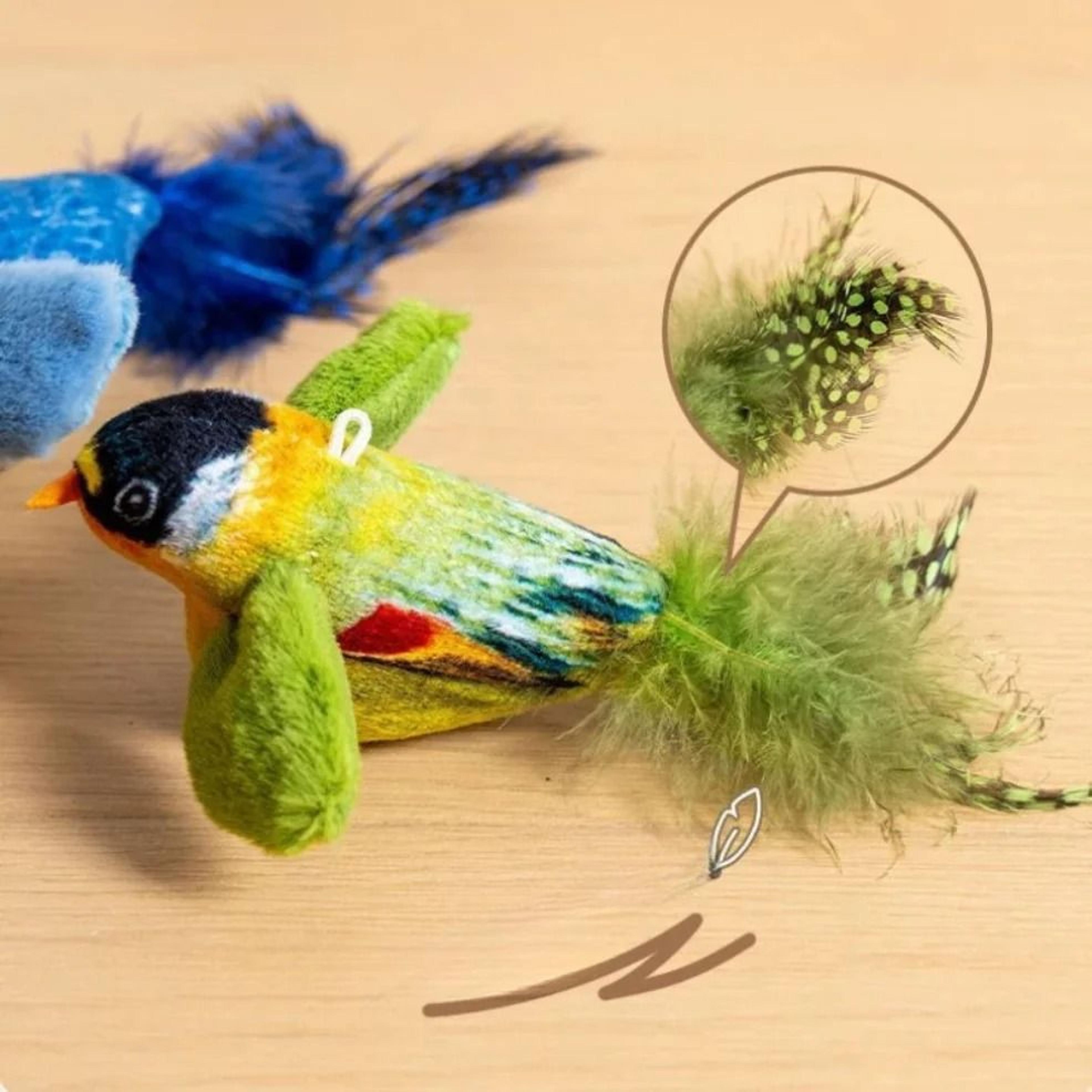 Interactive Bird Cat Teaser Toy With Catnip Sounding Wall Hanging Chasing Toy For Indoor Cats 4