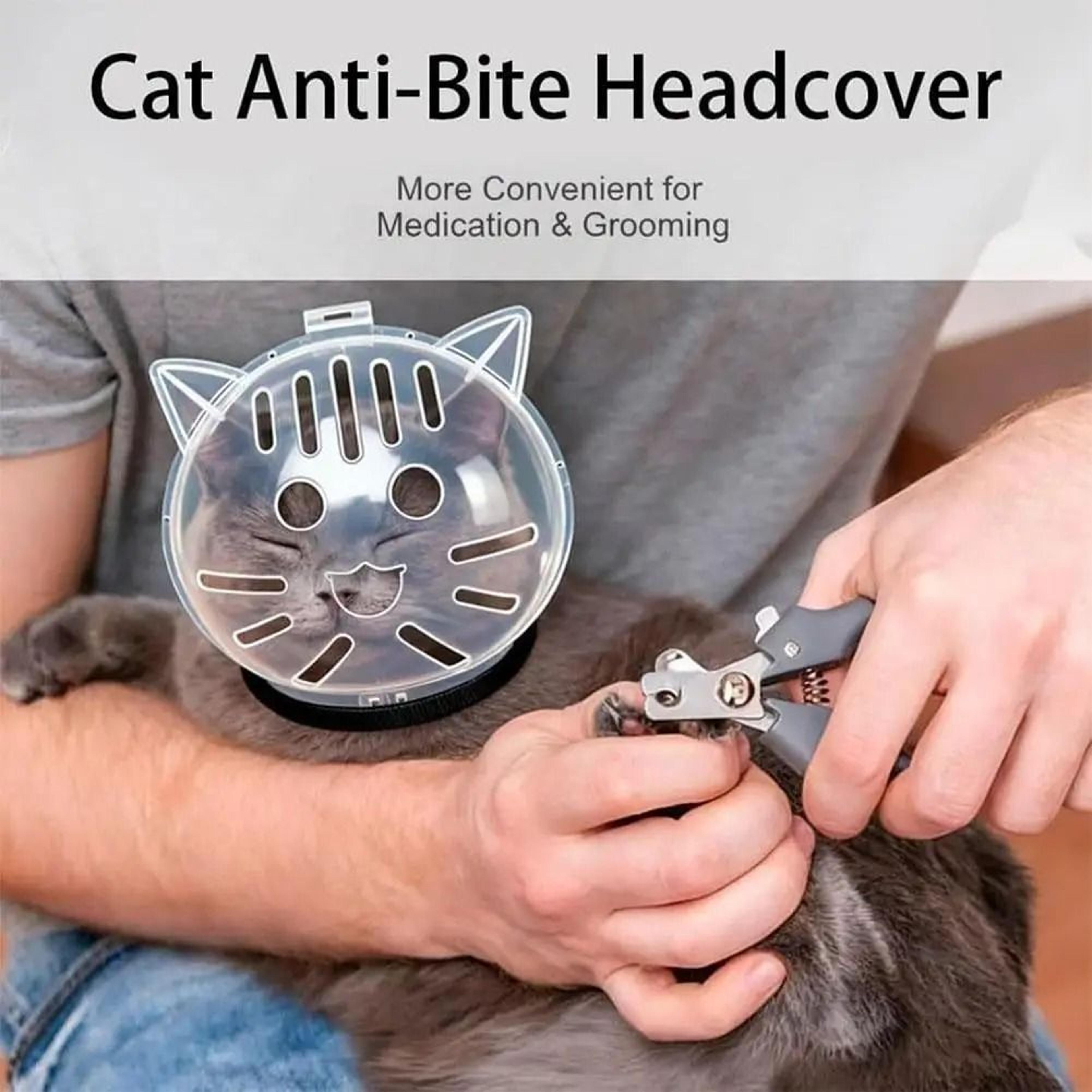 Transparent Cat Grooming Headgear Anti Bite Protective Helmet For Grooming And Care 6