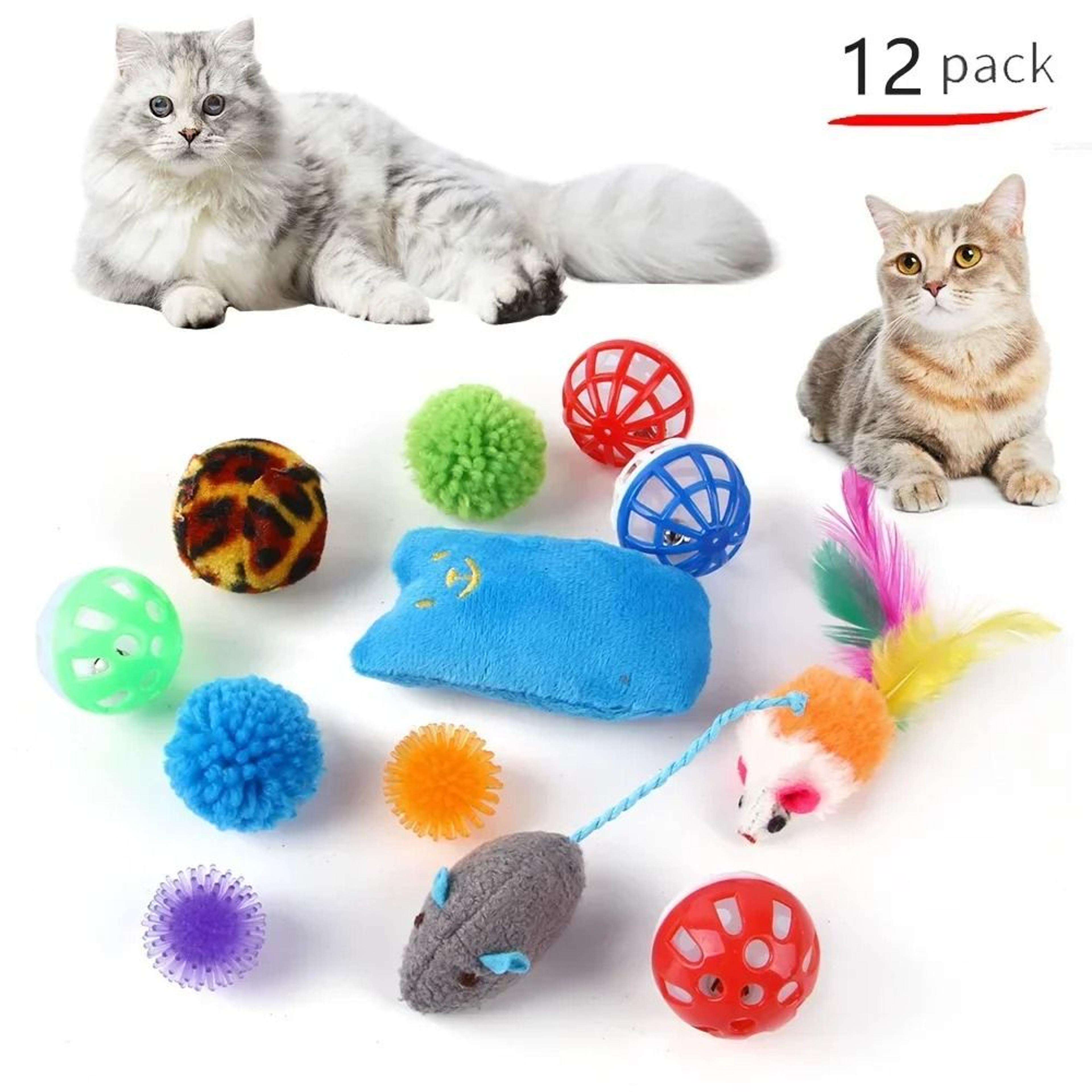 foldable cat play tunnel tent with mouse ball toys for kittens and indoor cats
