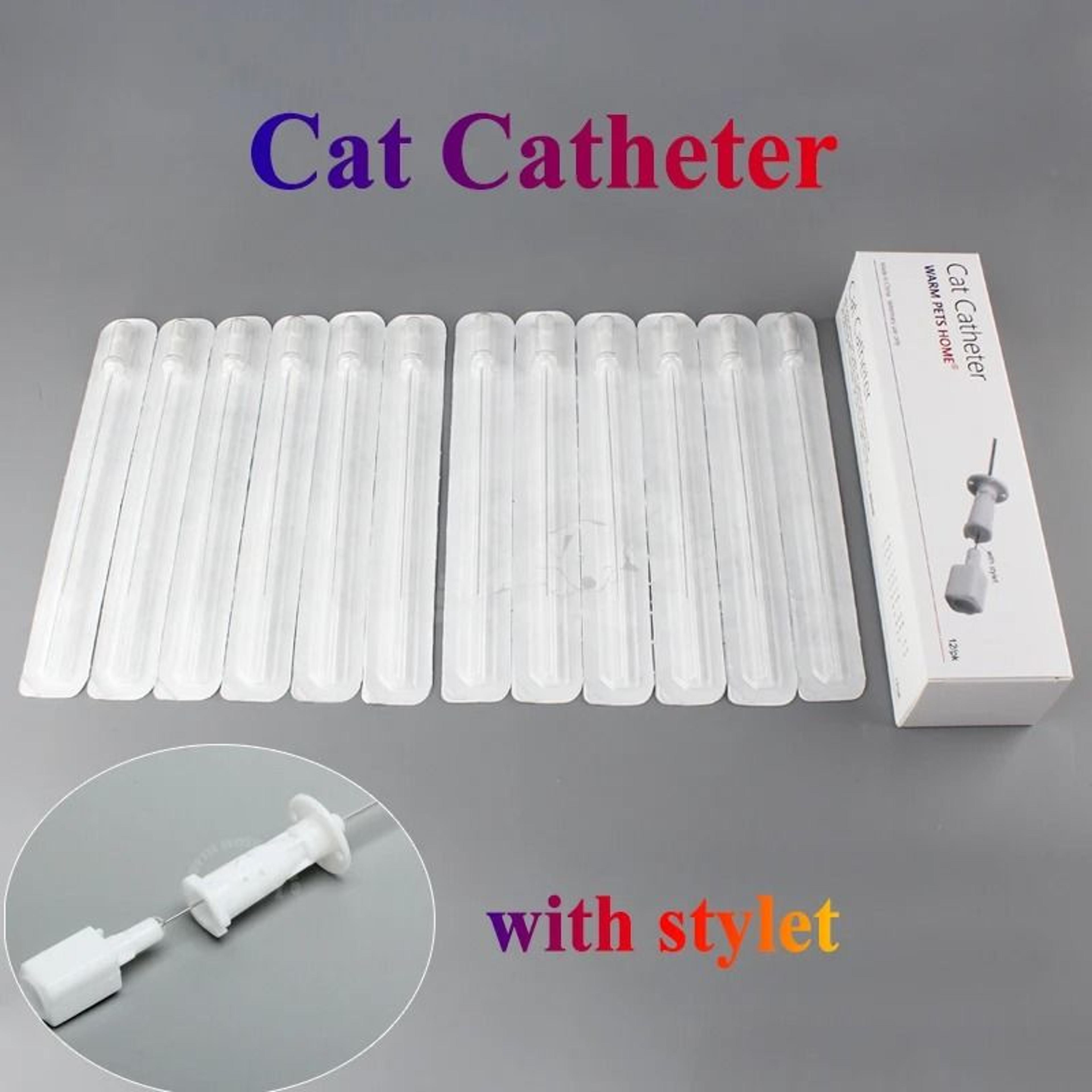 veterinary cat catheter with stylet 3fr and 4fr urinary care supplies