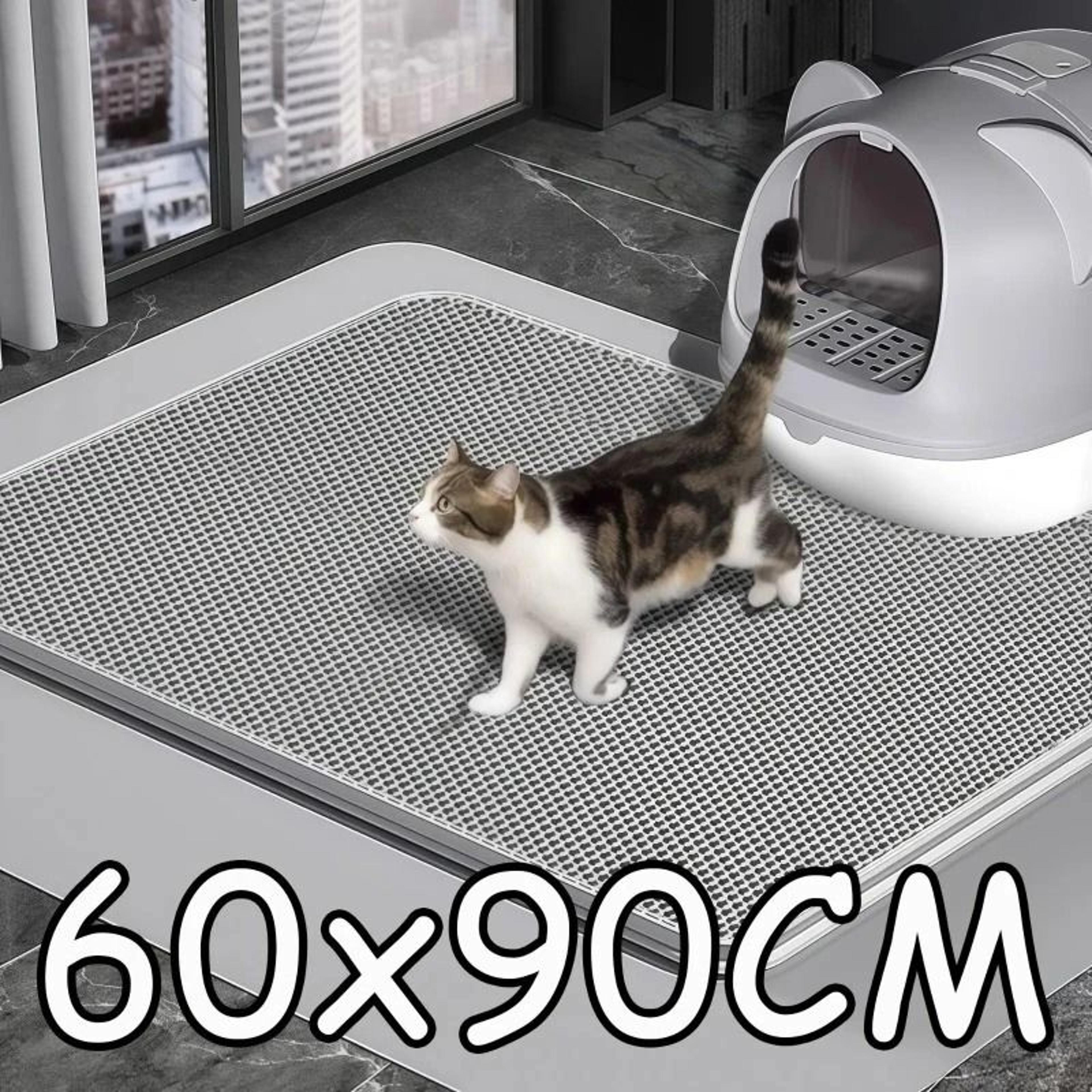 extra large waterproof double layer cat litter mat for litter trapping and floor protection