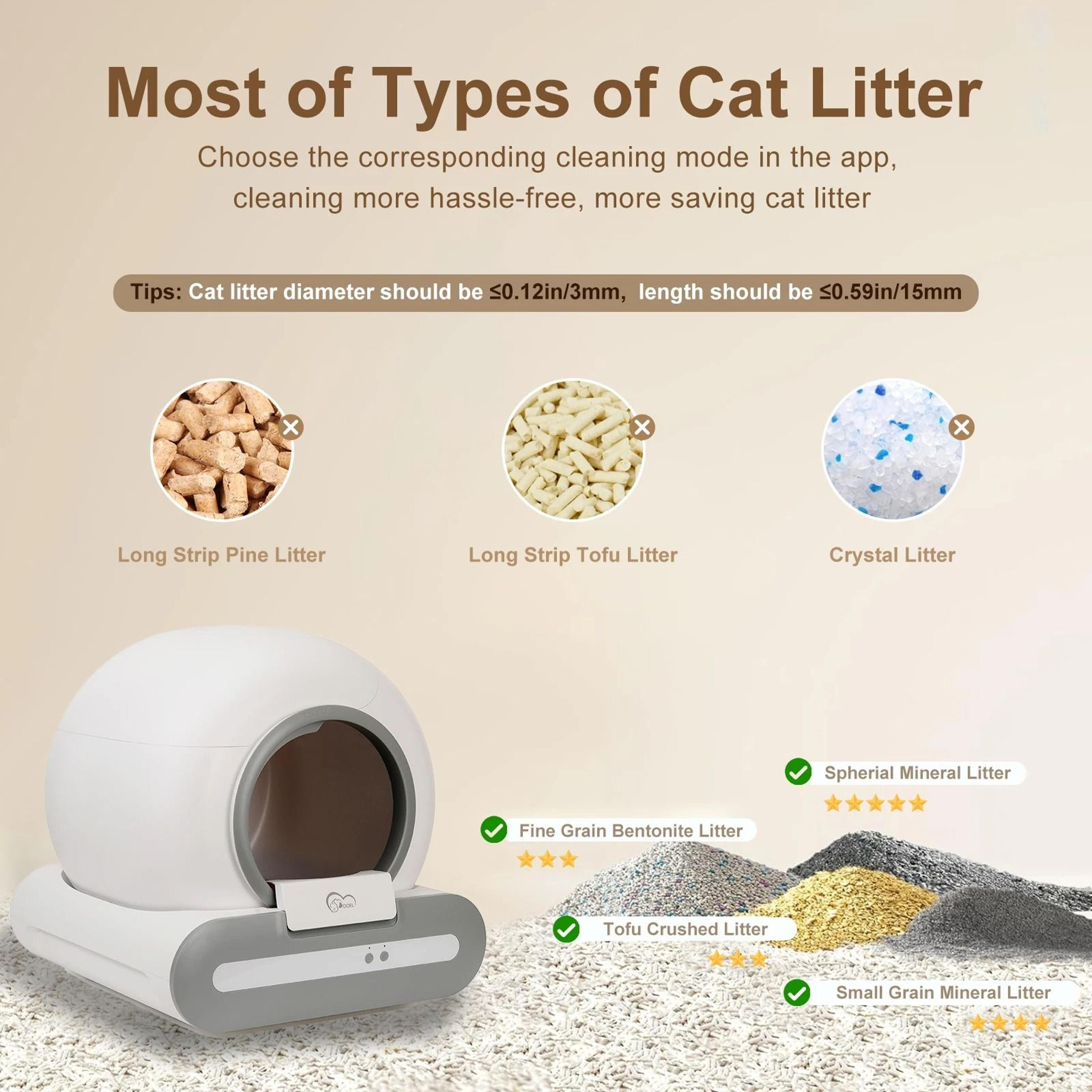 DOEL Self Cleaning Cat Litter Box With App Control 65L Automatic Smart Litter Box 2