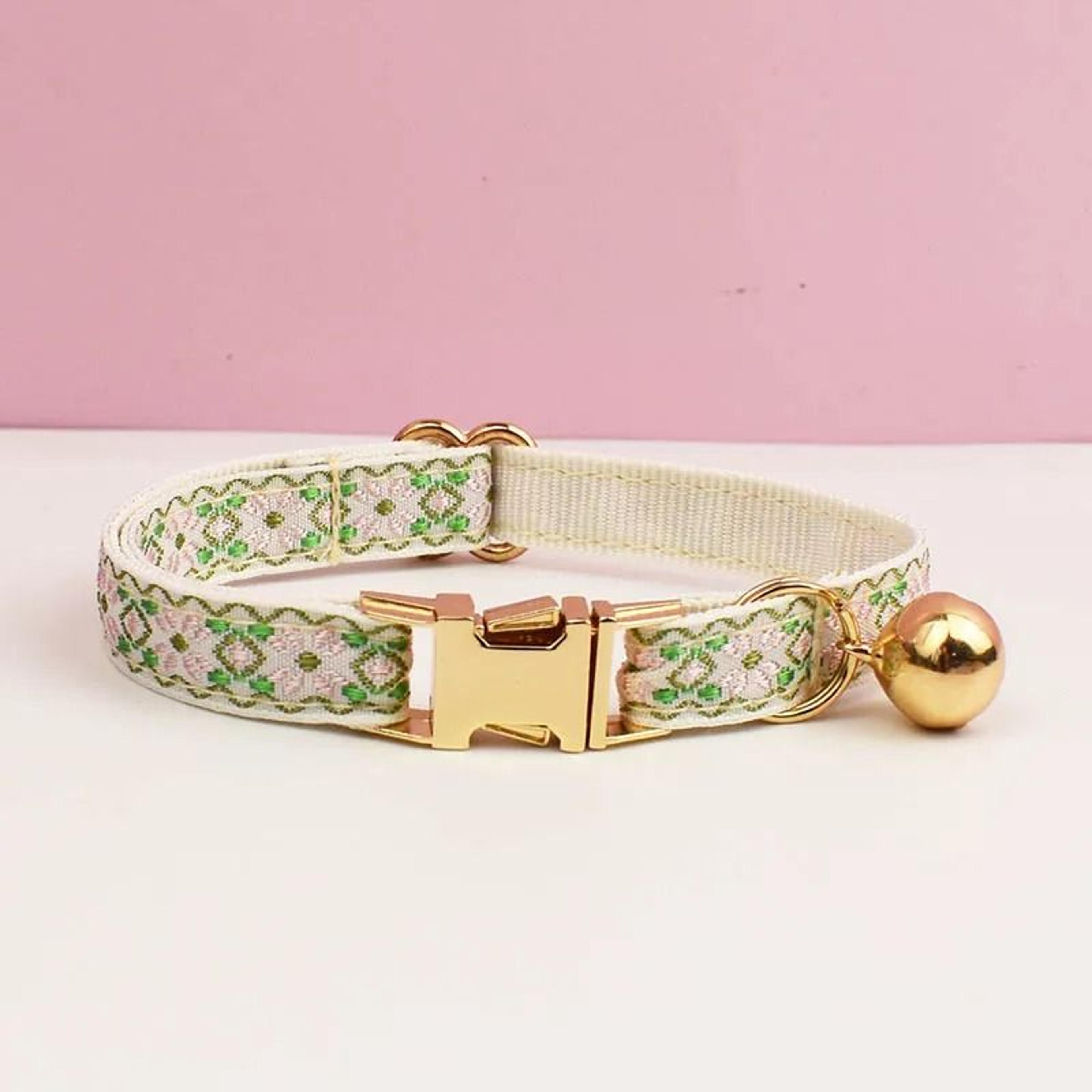 Personalized Cute Cat Collar And Leash Set With Engraved ID Tag And Bell 6