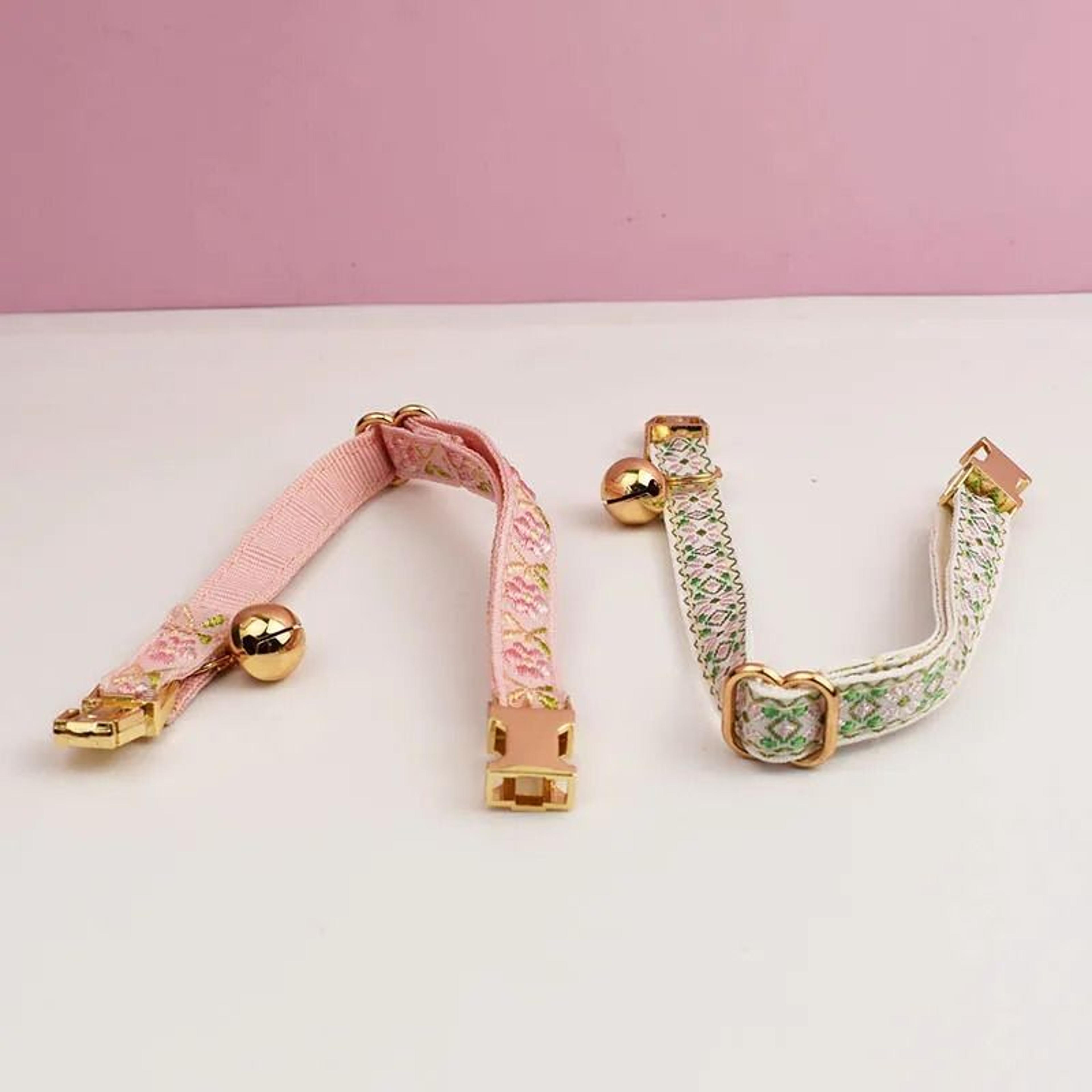 Personalized Cute Cat Collar And Leash Set With Engraved ID Tag And Bell 25