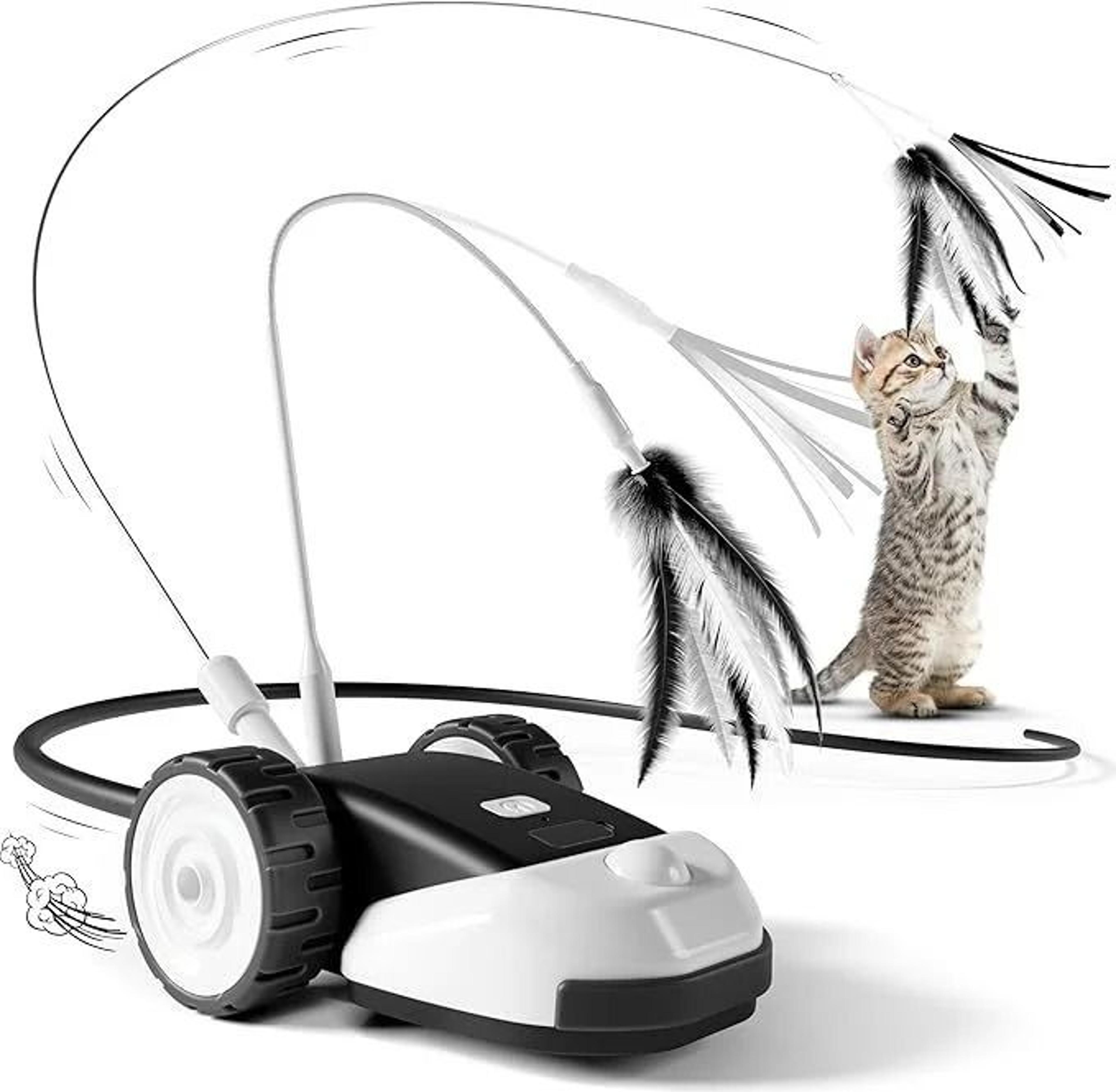 Smart Automatic Moving Cat Toy Car With Touch Wake Up Interactive Pet Toy 2