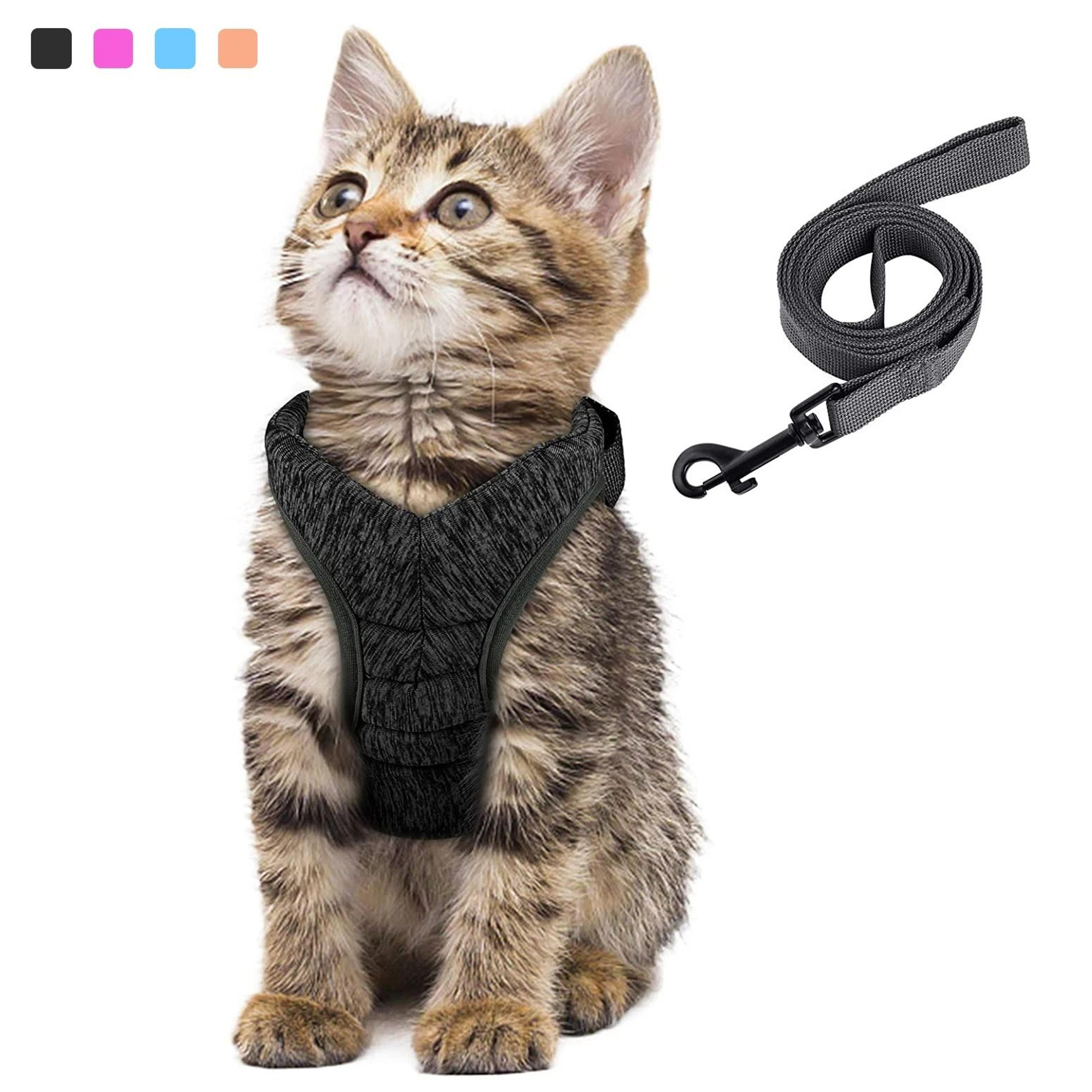 adjustable anti escape cat harness and leash soft breathable kitten vest
