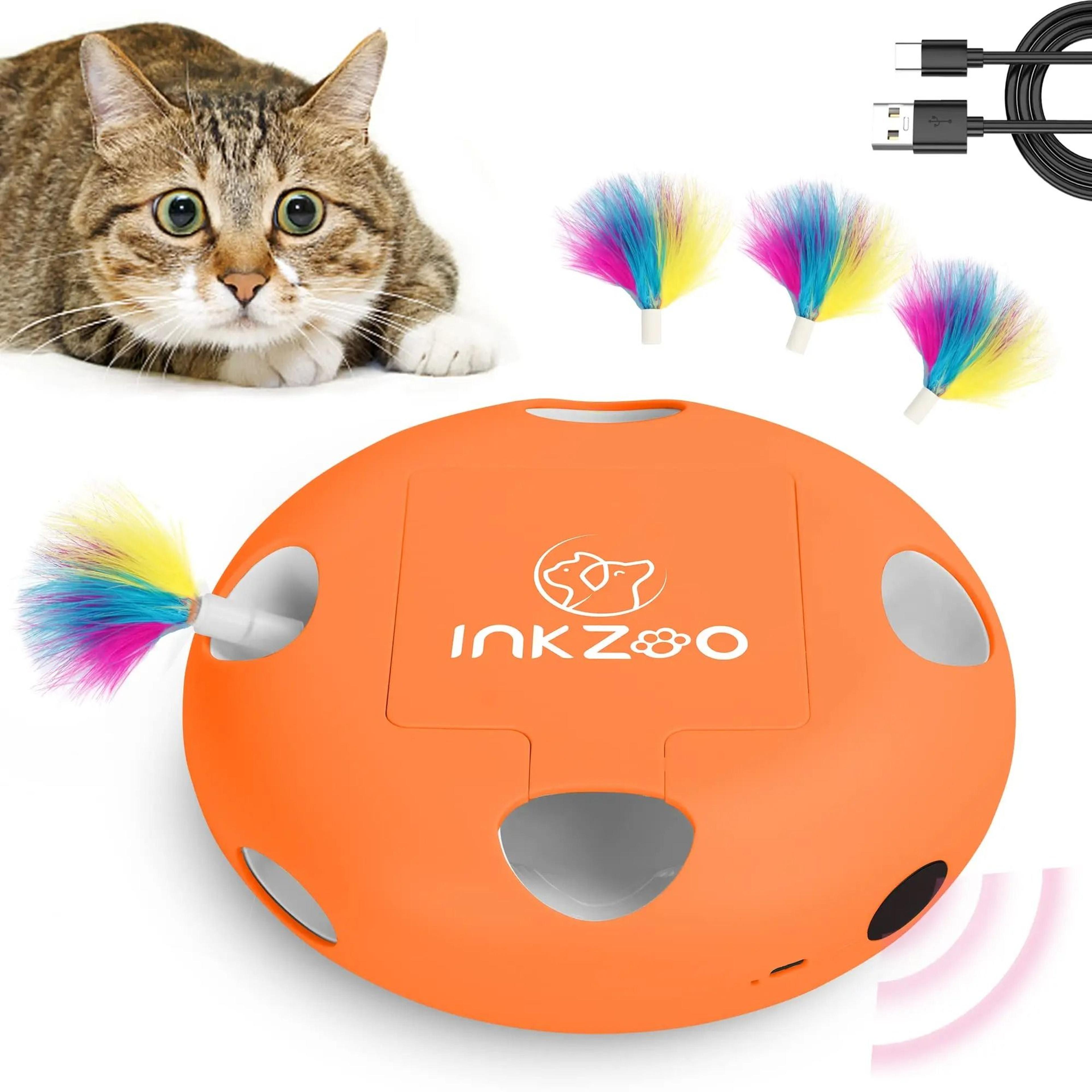 INKZOO Interactive Cat Toy Automatic Whack A Mole Kitten Game For Indoor Cats 5
