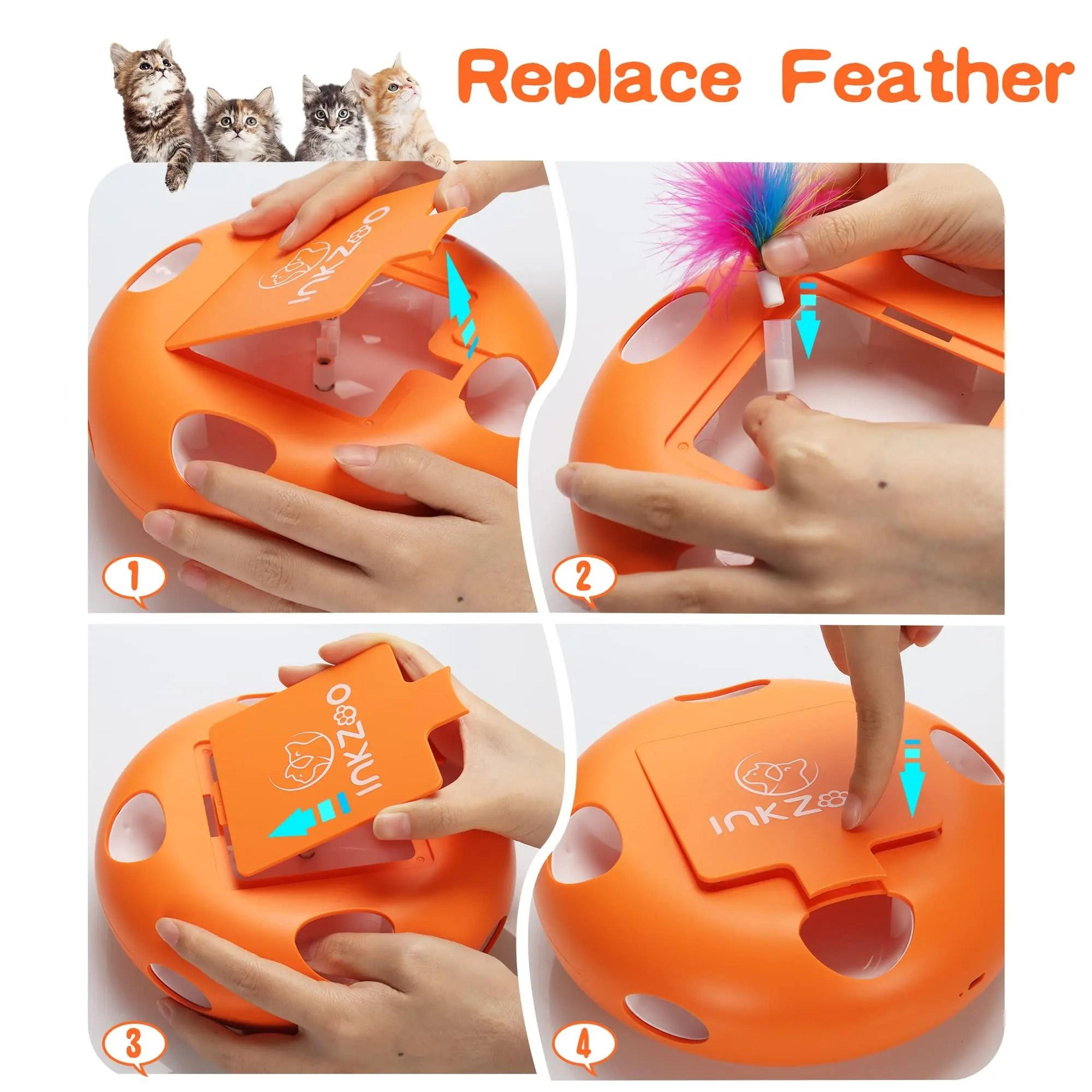INKZOO Interactive Cat Toy Automatic Whack A Mole Kitten Game For Indoor Cats 11