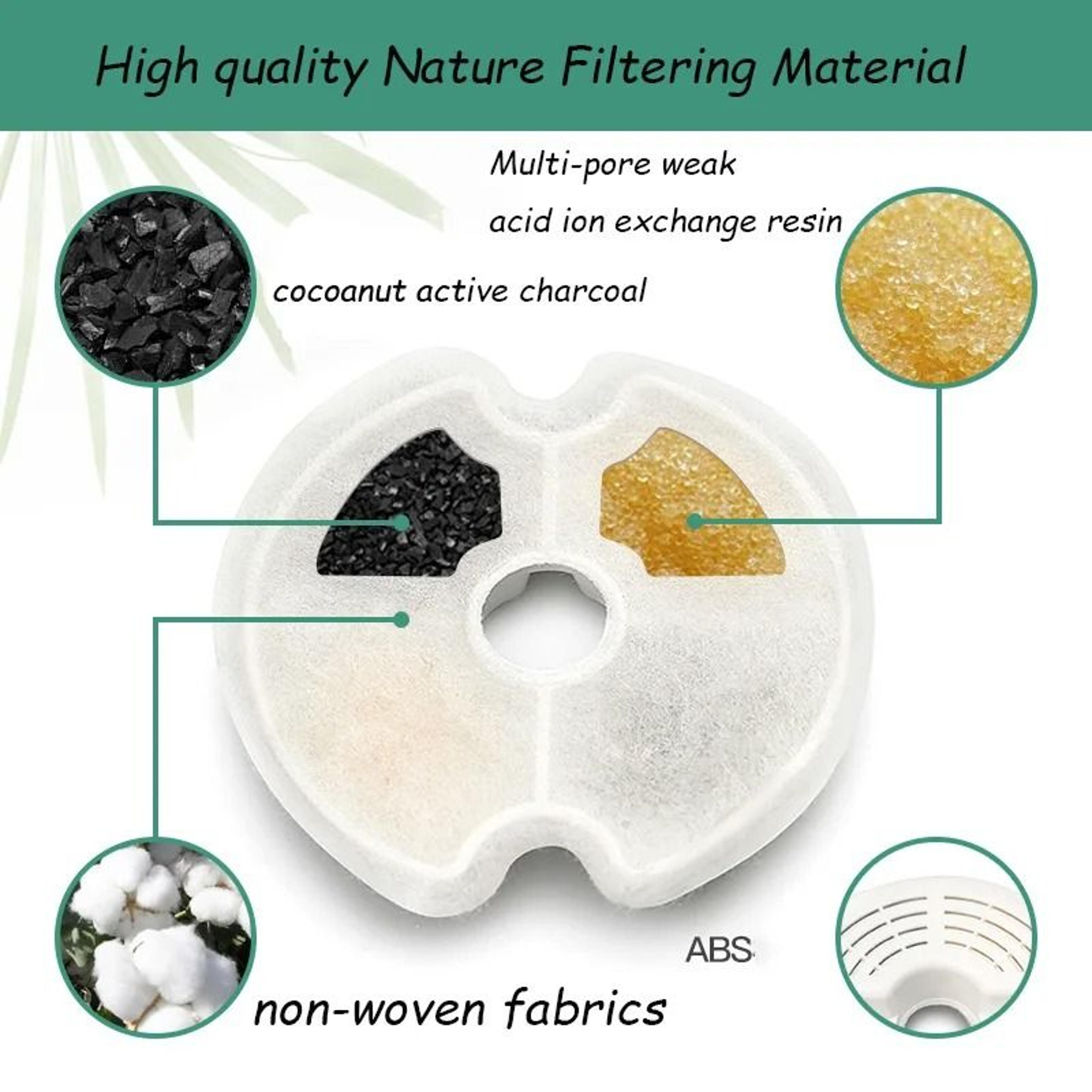 4 Pack Cat Water Fountain Filters Carbon Replacement Filters For Stainless Steel Pet Drinking Fount 4