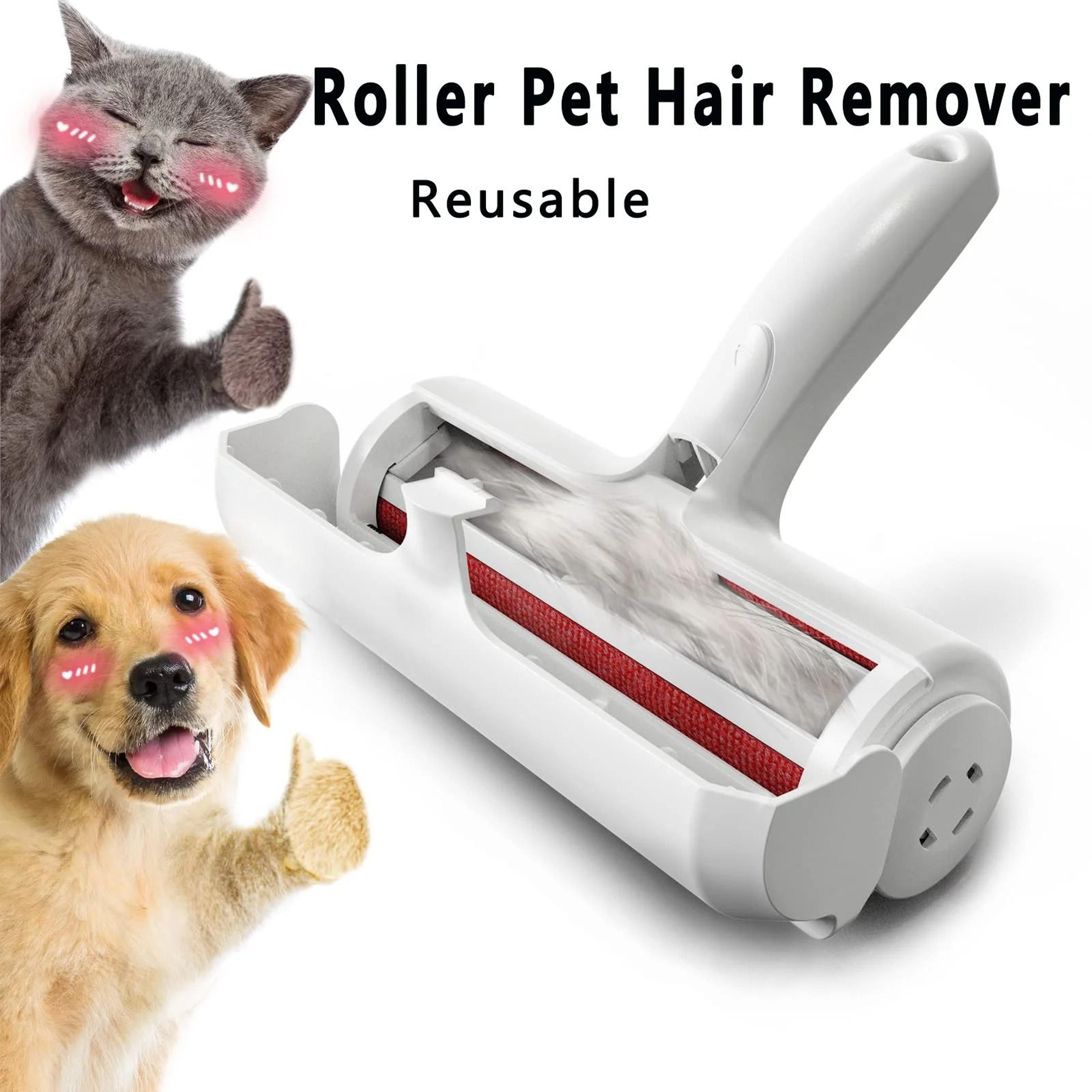 reusable pet hair remover roller for furniture clothing and carpets