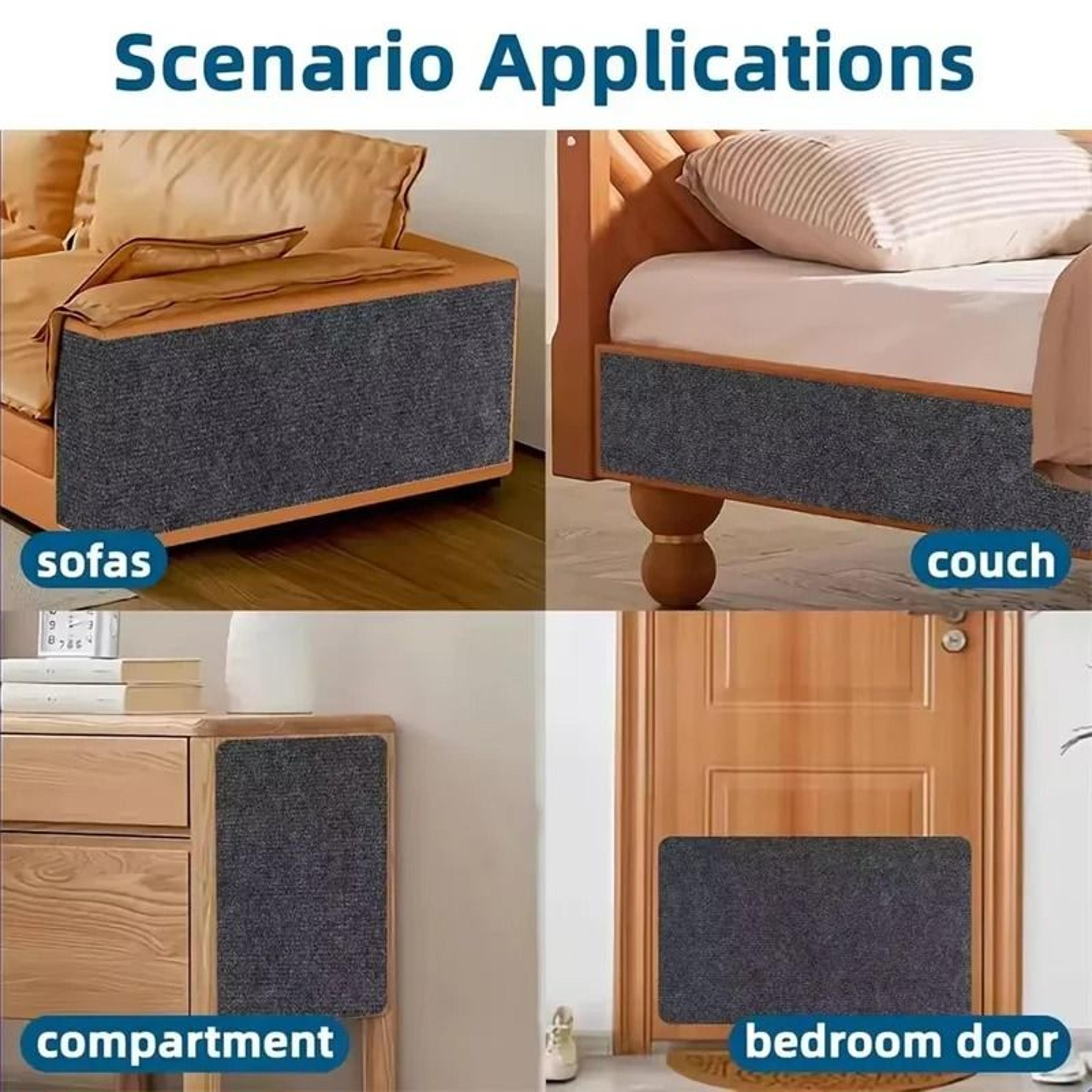 Self Adhesive Cat Scratching Mat Trimmable Furniture And Wall Protector 8