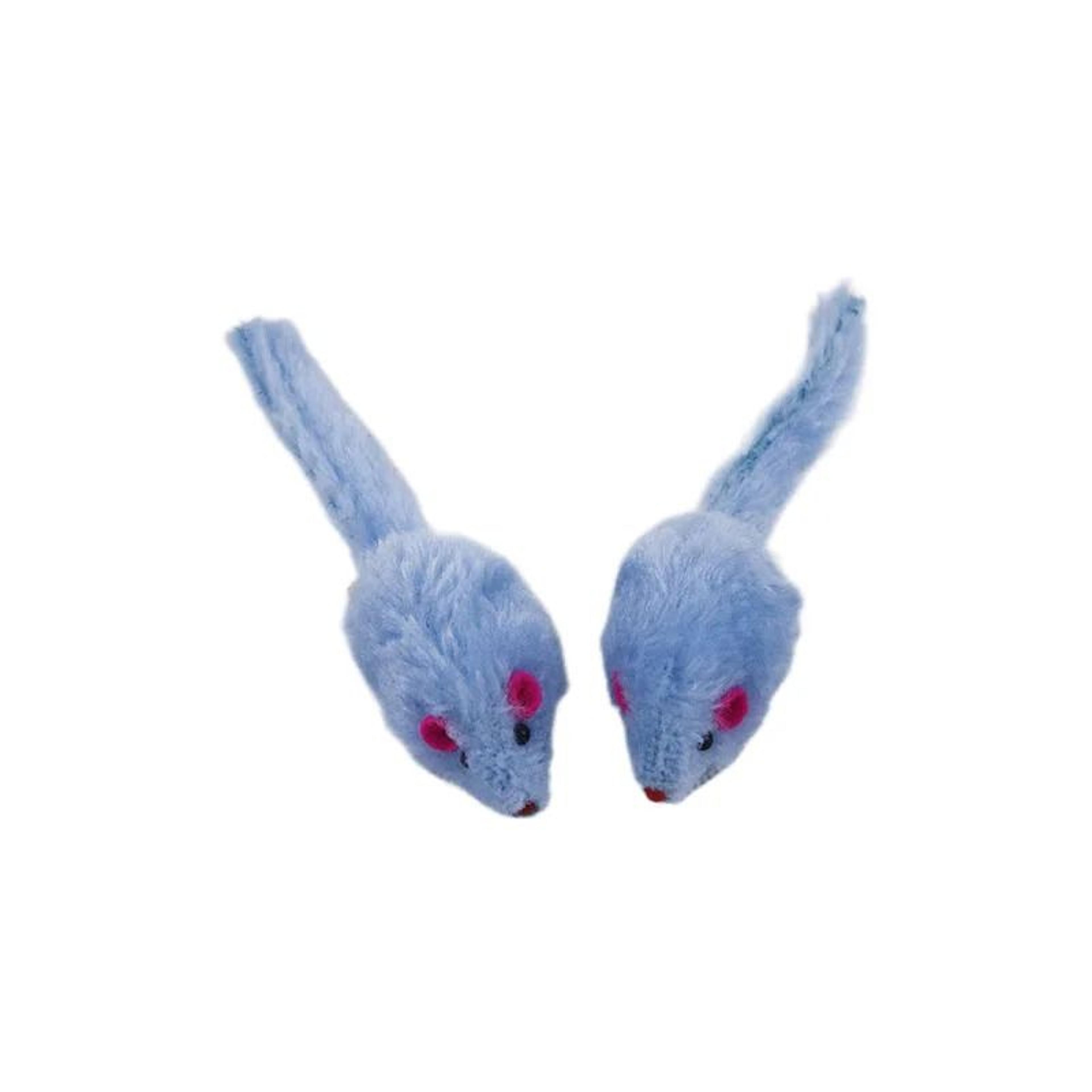 Furry Plush Mouse Cat Toy Set Soft Interactive Kitten Play Toys 5 Pack 2
