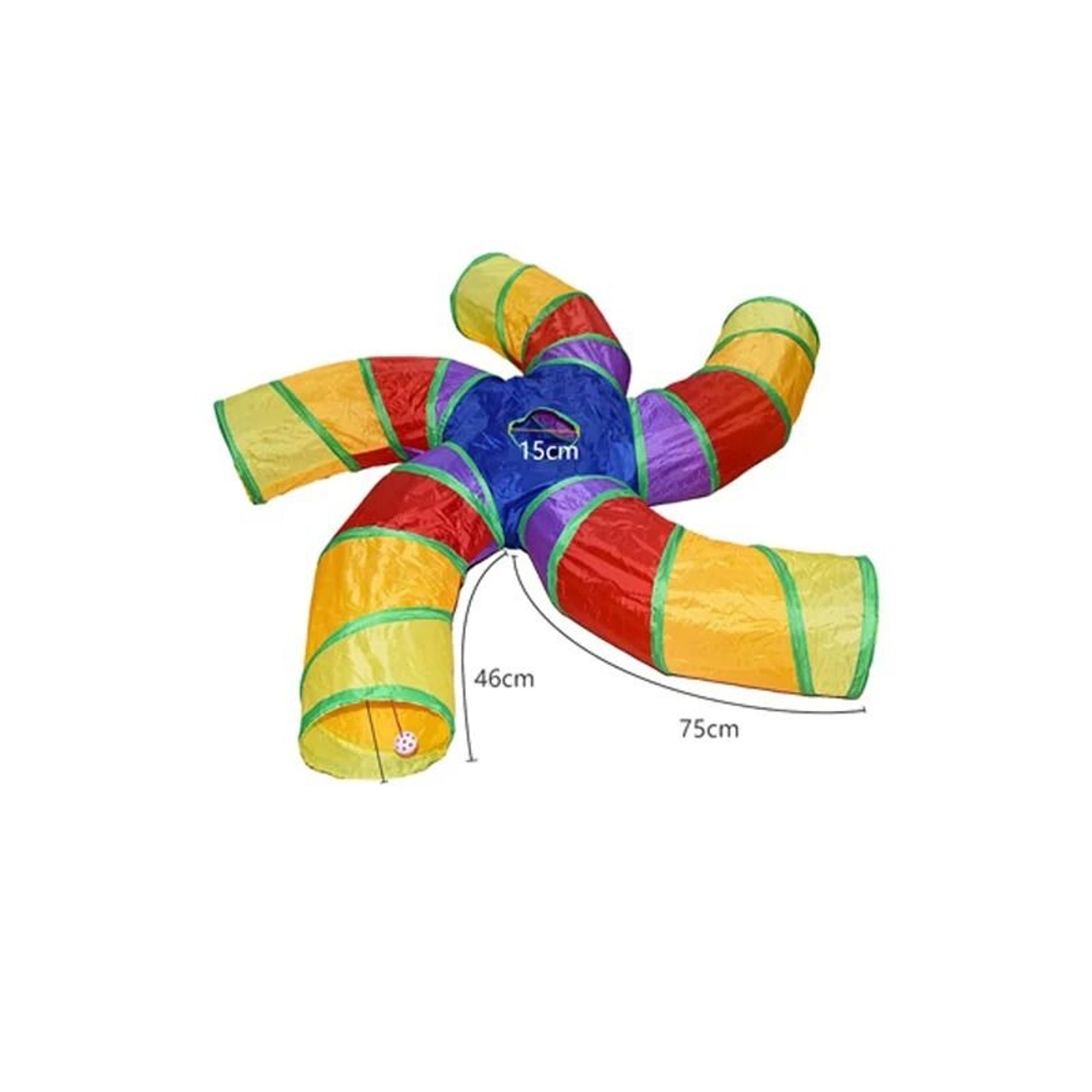 Rainbow Cat Tunnel Collapsible Interactive Play Tube For Cats And Puppies 16