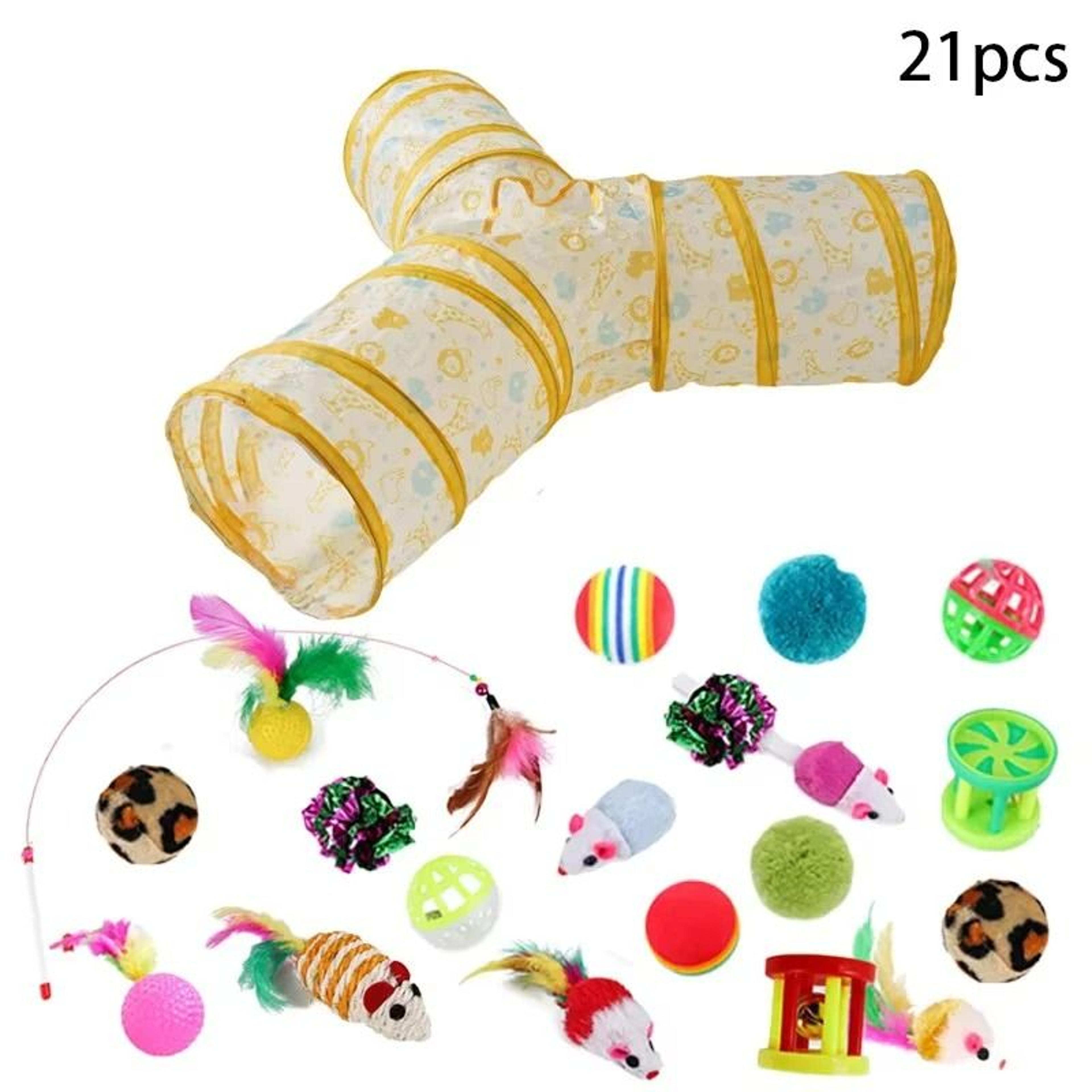 Rainbow Cat Tunnel Collapsible Interactive Play Tube For Cats And Puppies 18