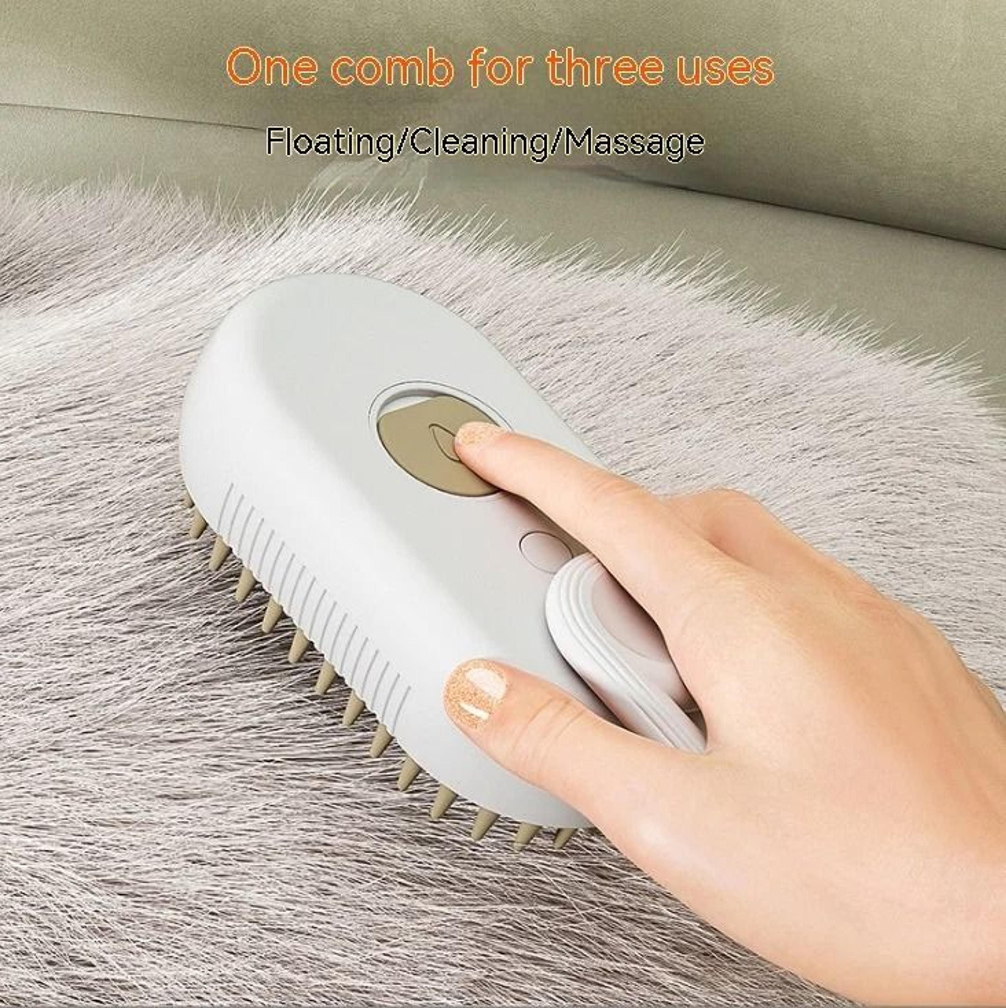 Rechargeable Pet Grooming Spray Brush Self Cleaning Hair Remover Comb For Cats And Dogs 5