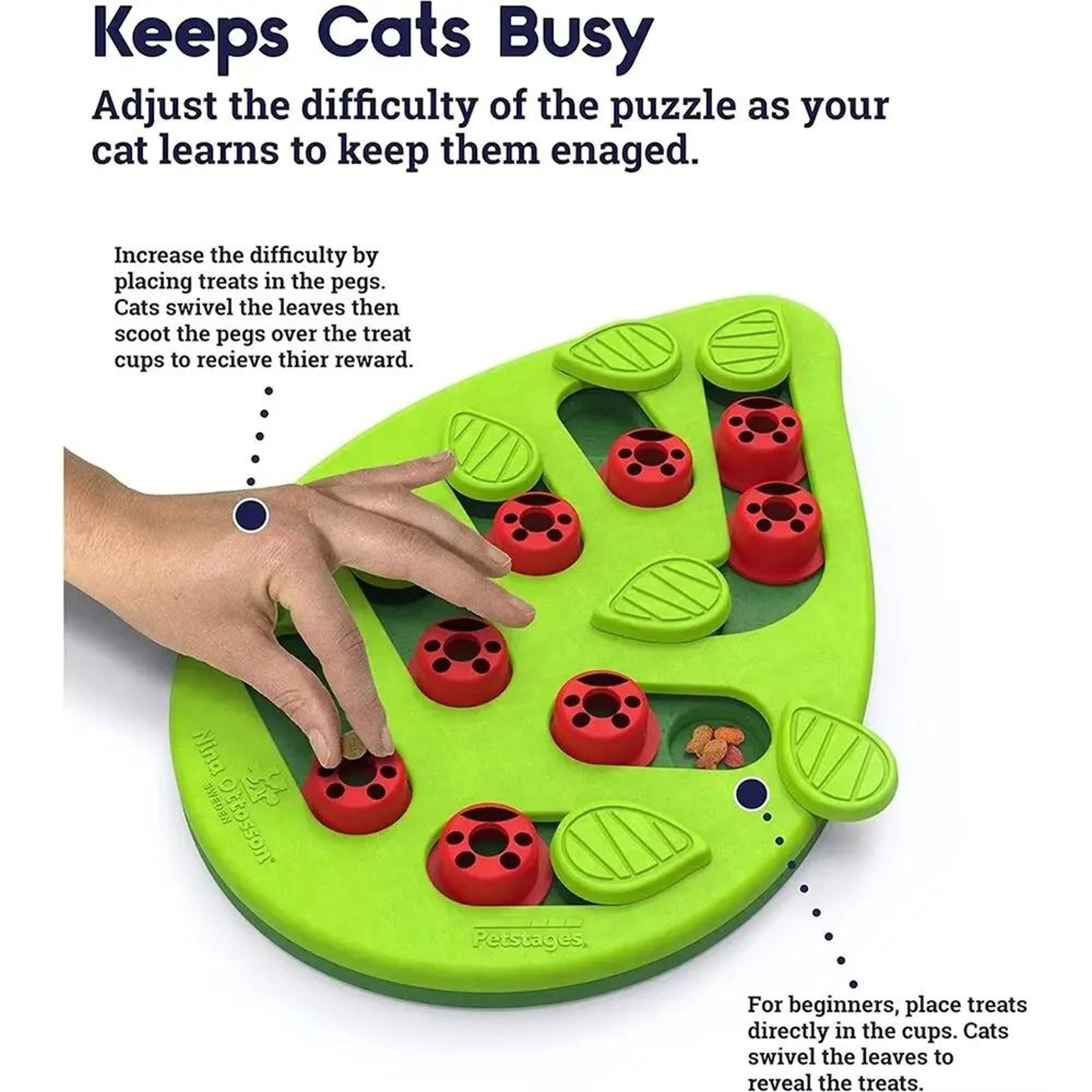 Interactive Cat Puzzle Treat Toy Adjustable Slow Feeder Brain Game For Indoor Cats 3