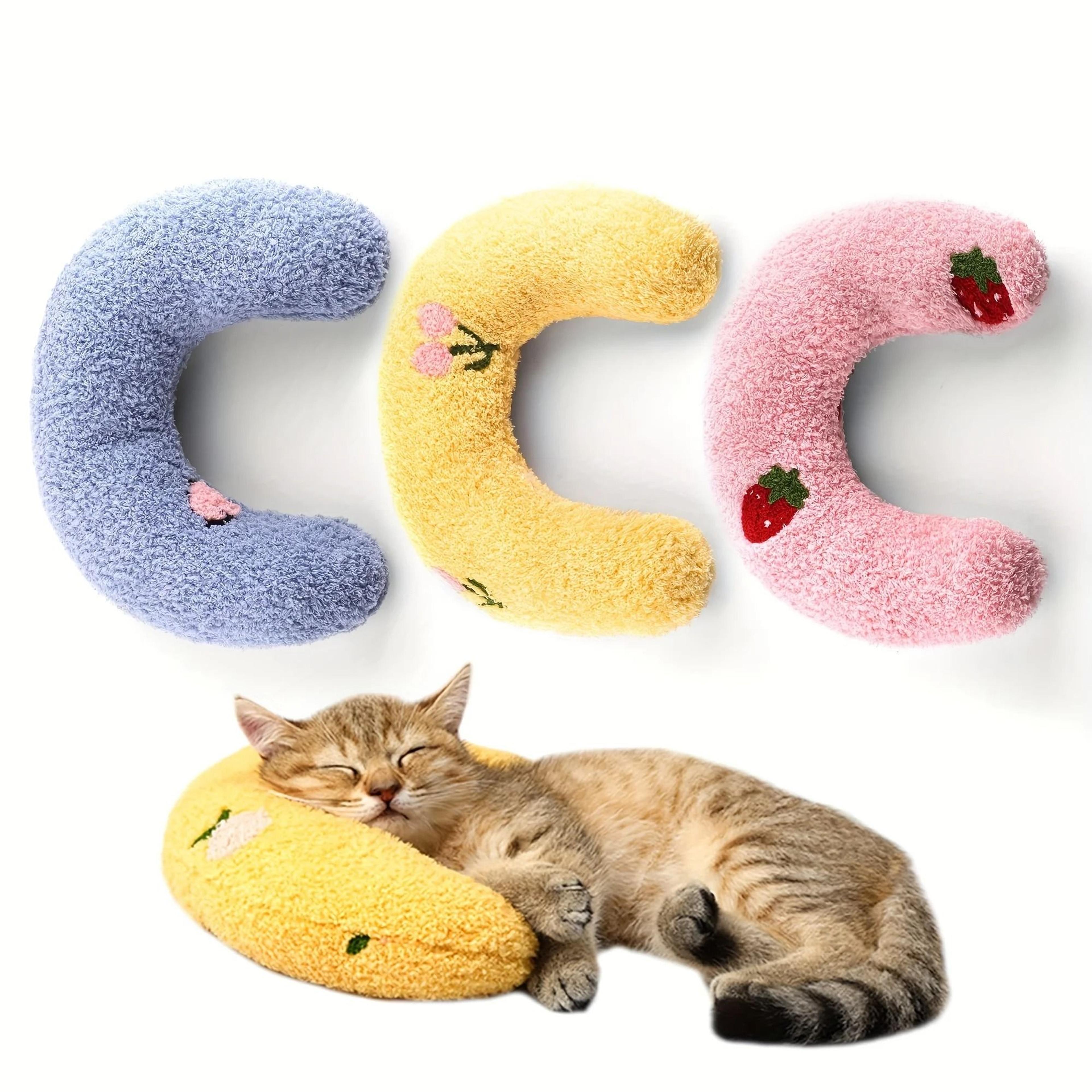 moon shaped plush pet pillow bed for cats and dogs