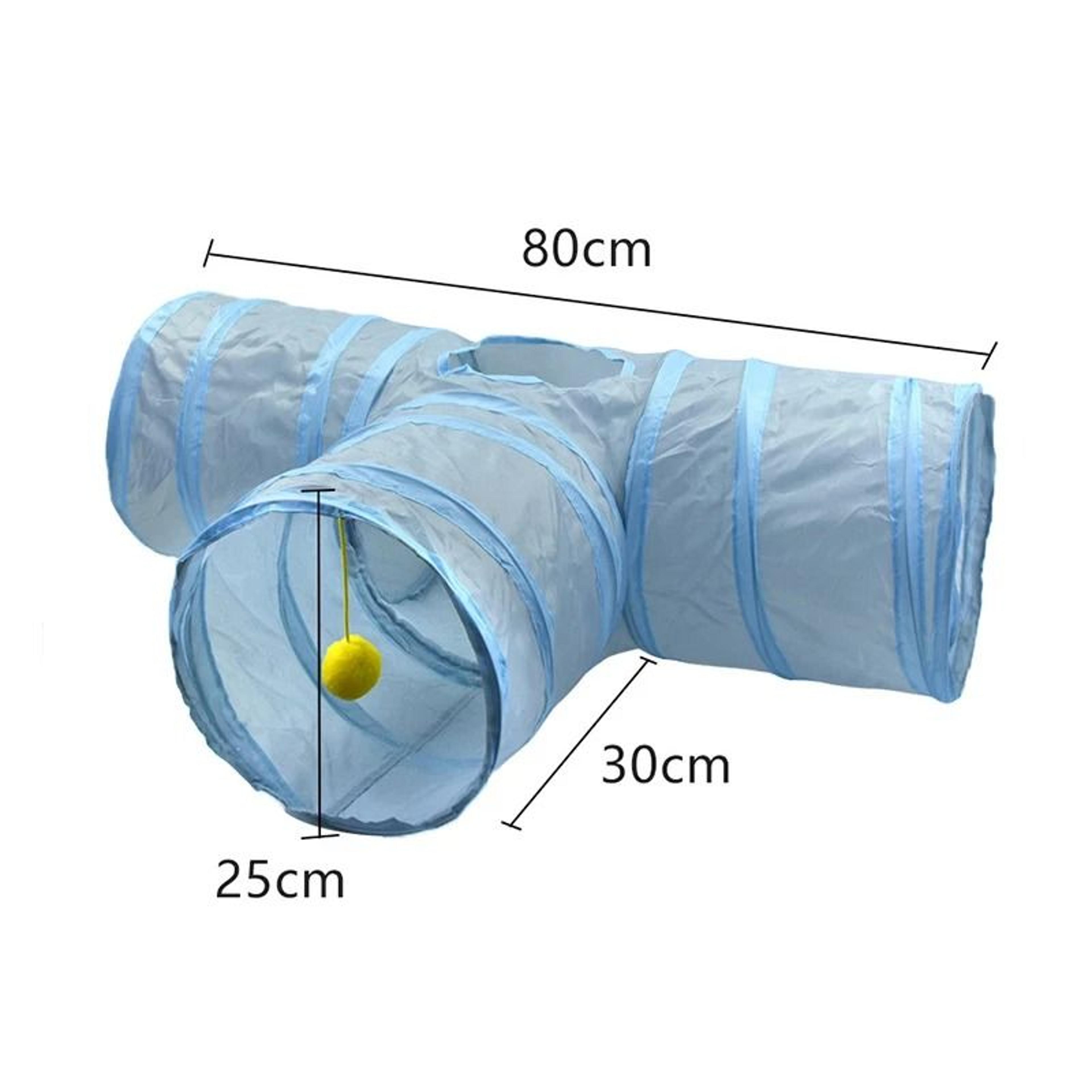3 Way Foldable Cat Tunnel Toy With Peep Hole 4