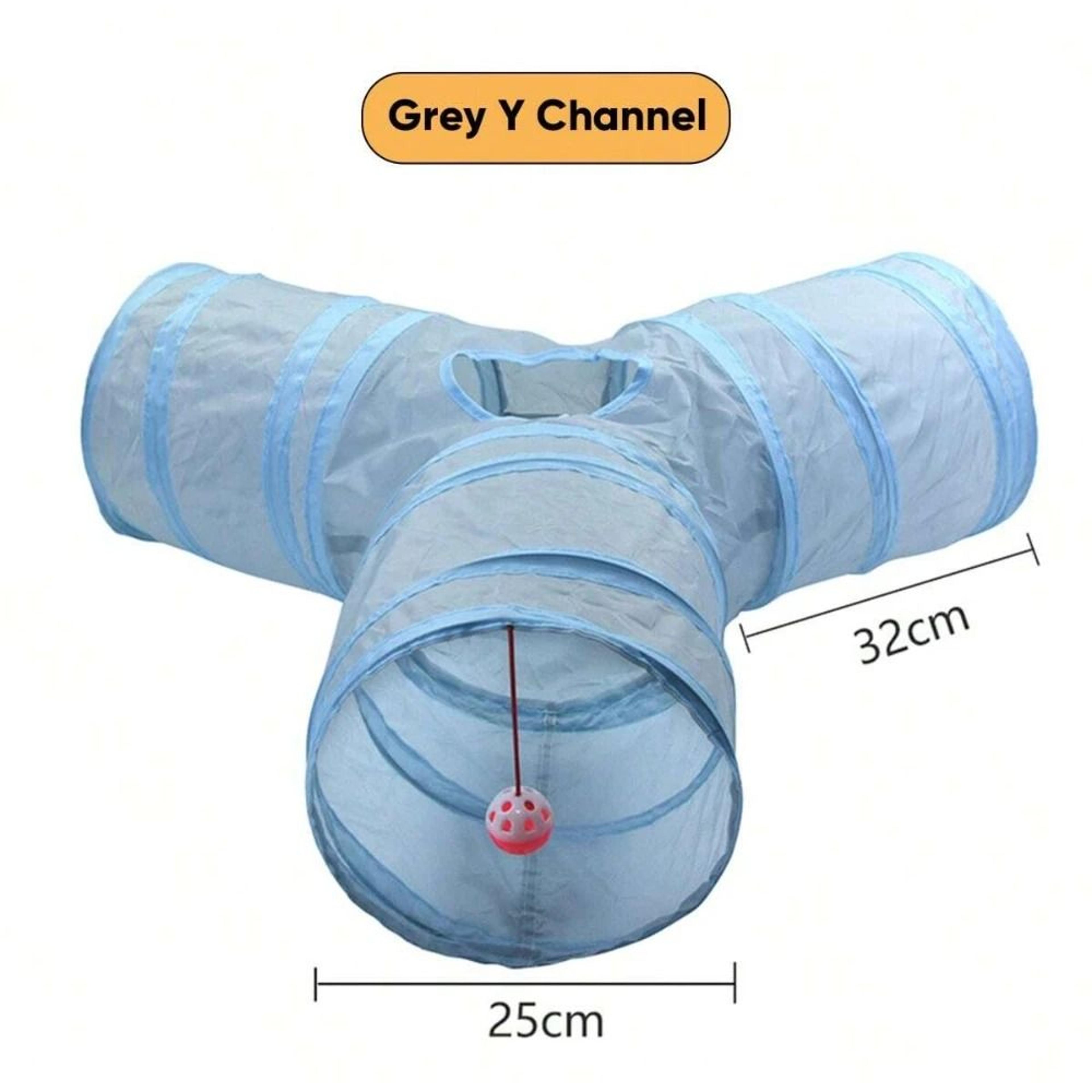 3 Way Foldable Cat Tunnel Toy With Peep Hole 8