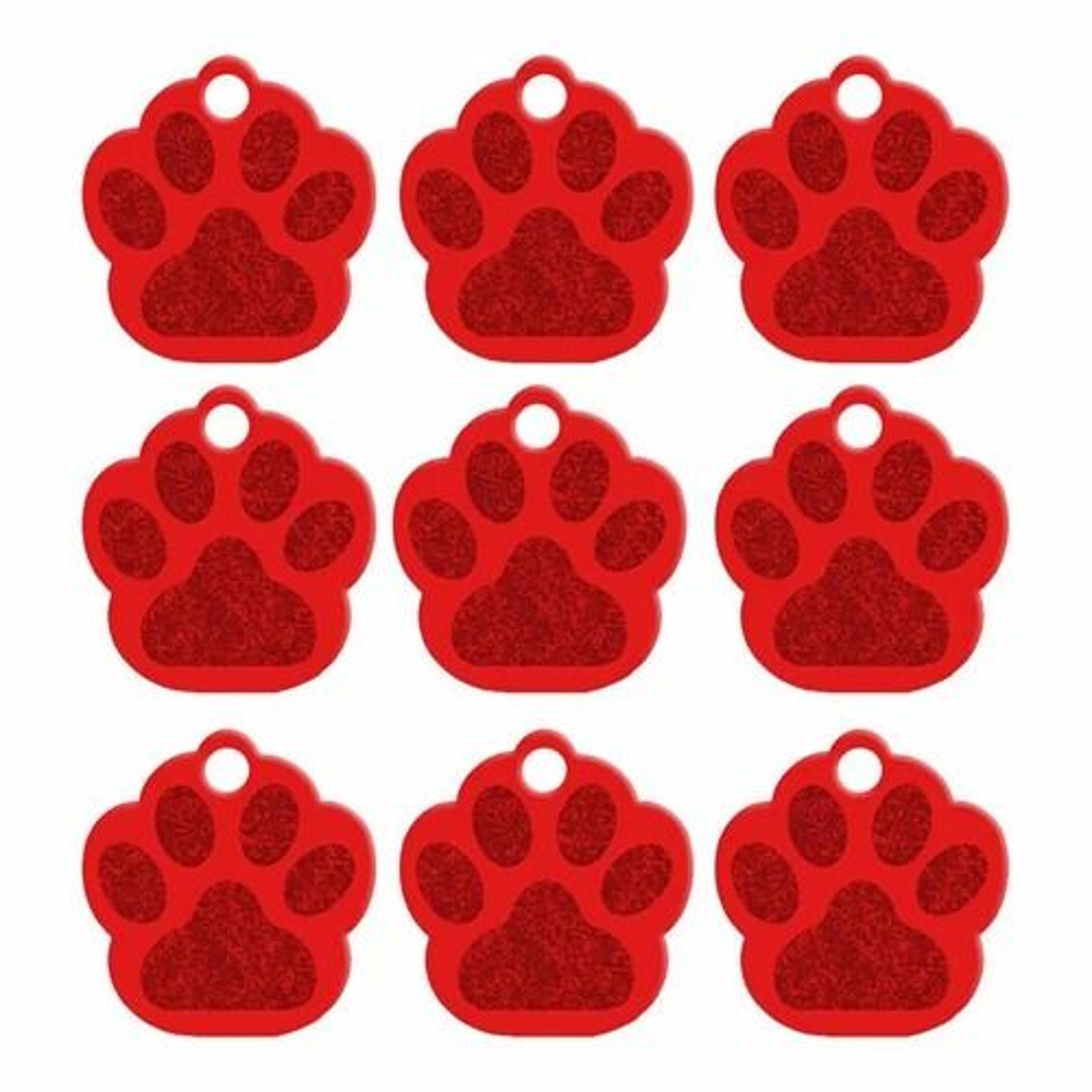 20 Piece Paw Shape Pet ID Tags For Dogs And Cats Aluminum Name Tags 5