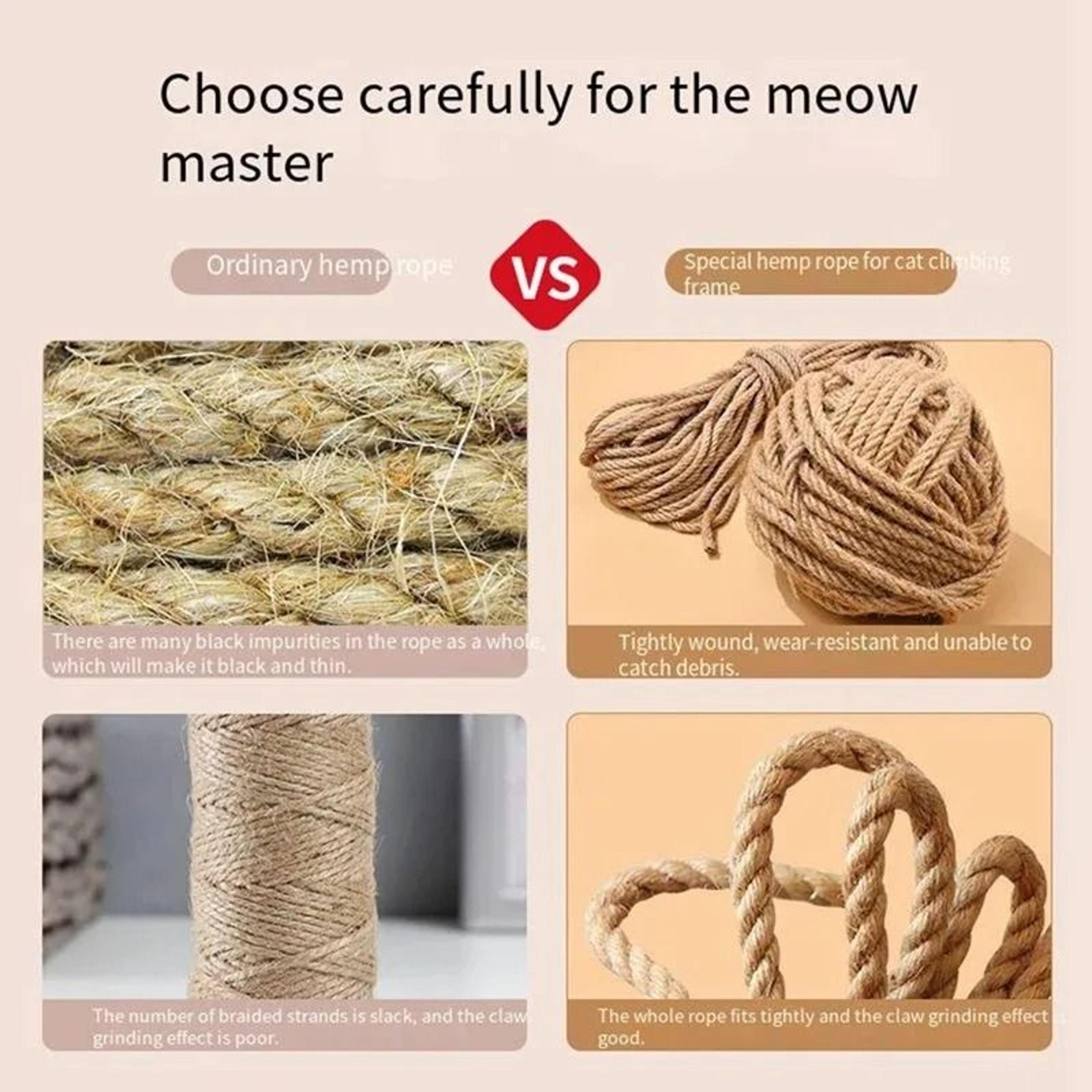 Natural Sisal Rope For Cat Scratching Posts DIY Cat Tree Repair Rope 8