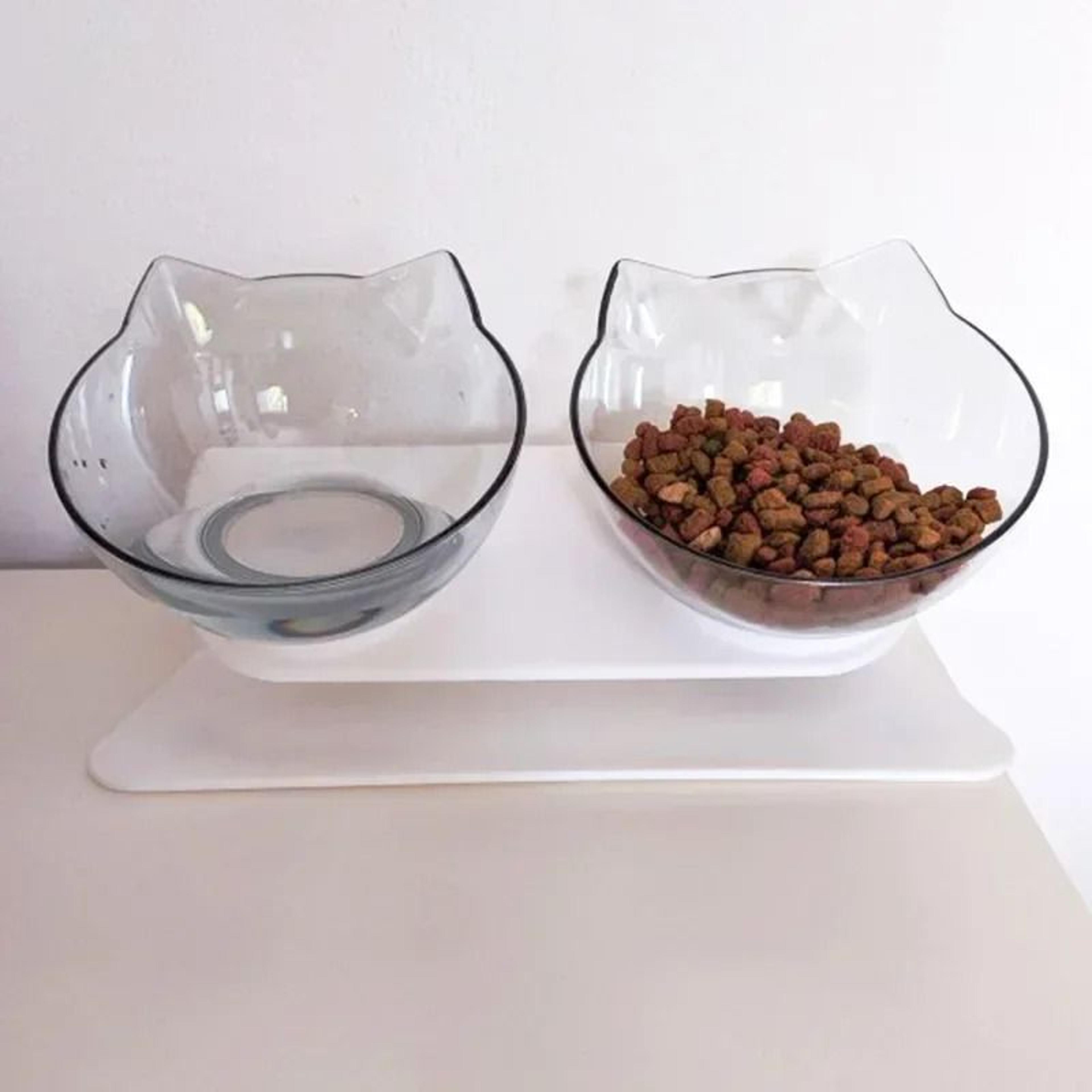 Non Slip Double Pet Feeding Bowl With Stand For Cats And Dogs 3