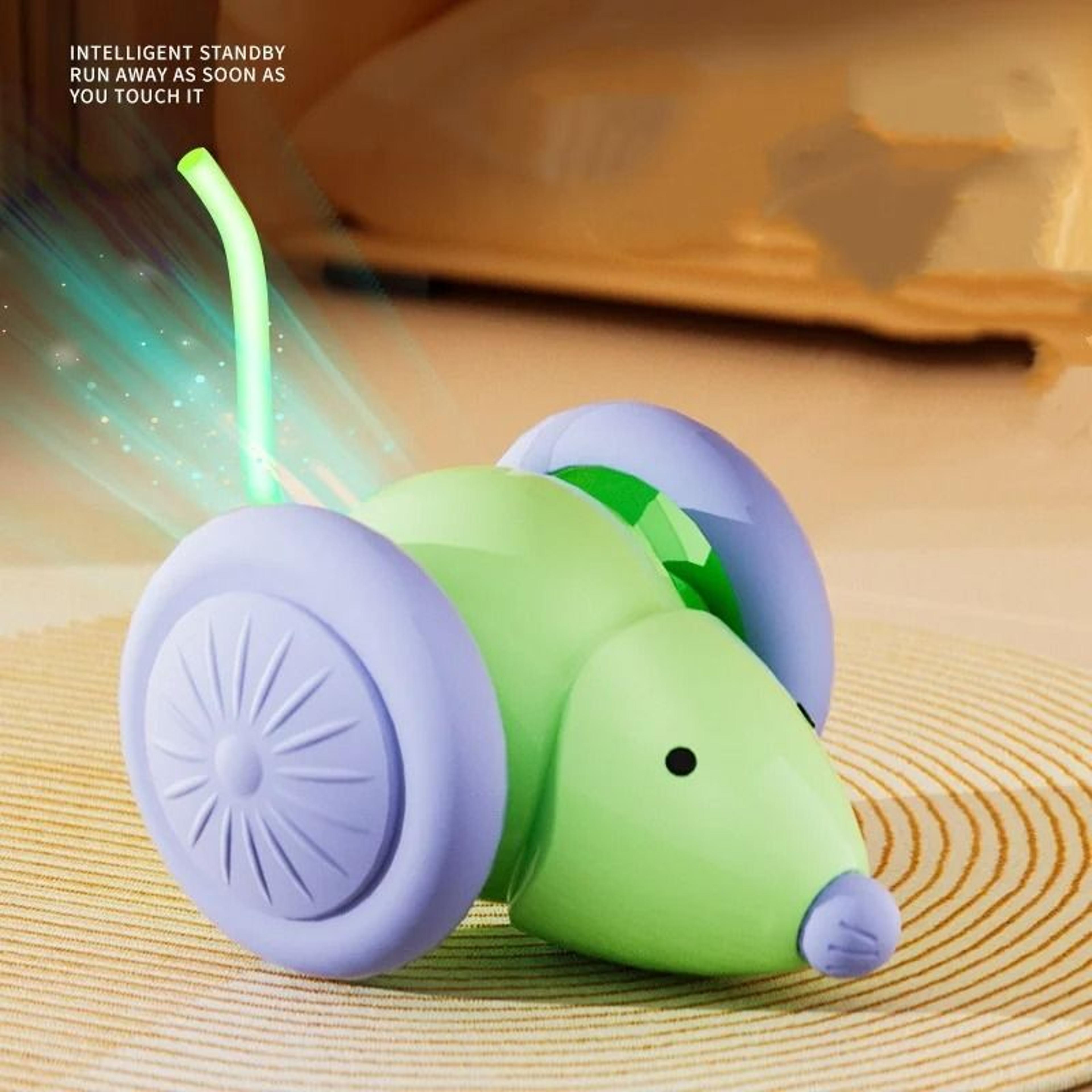 Smart Interactive Cat Teaser Toy With Feather Bell And Automatic UFO Wand For Indoor Cats 1