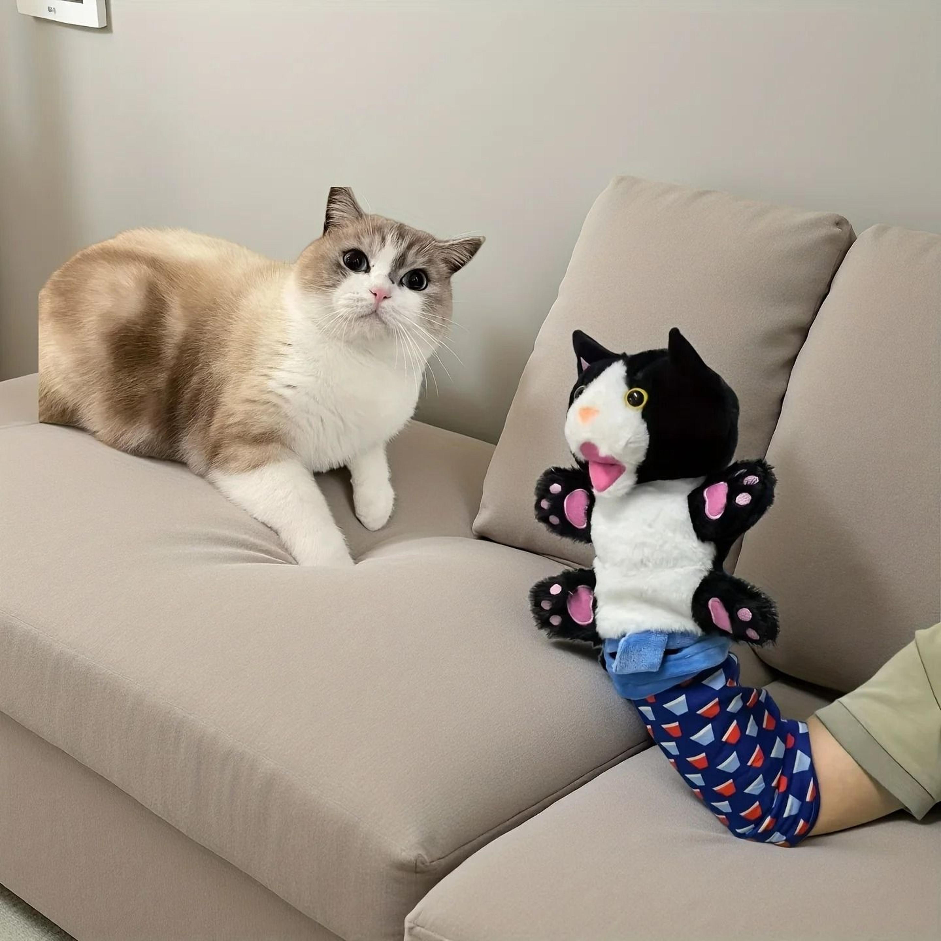 Interactive Cat Wrestling Puppet Plush Toy With Poseable Limbs For Indoor Play 2