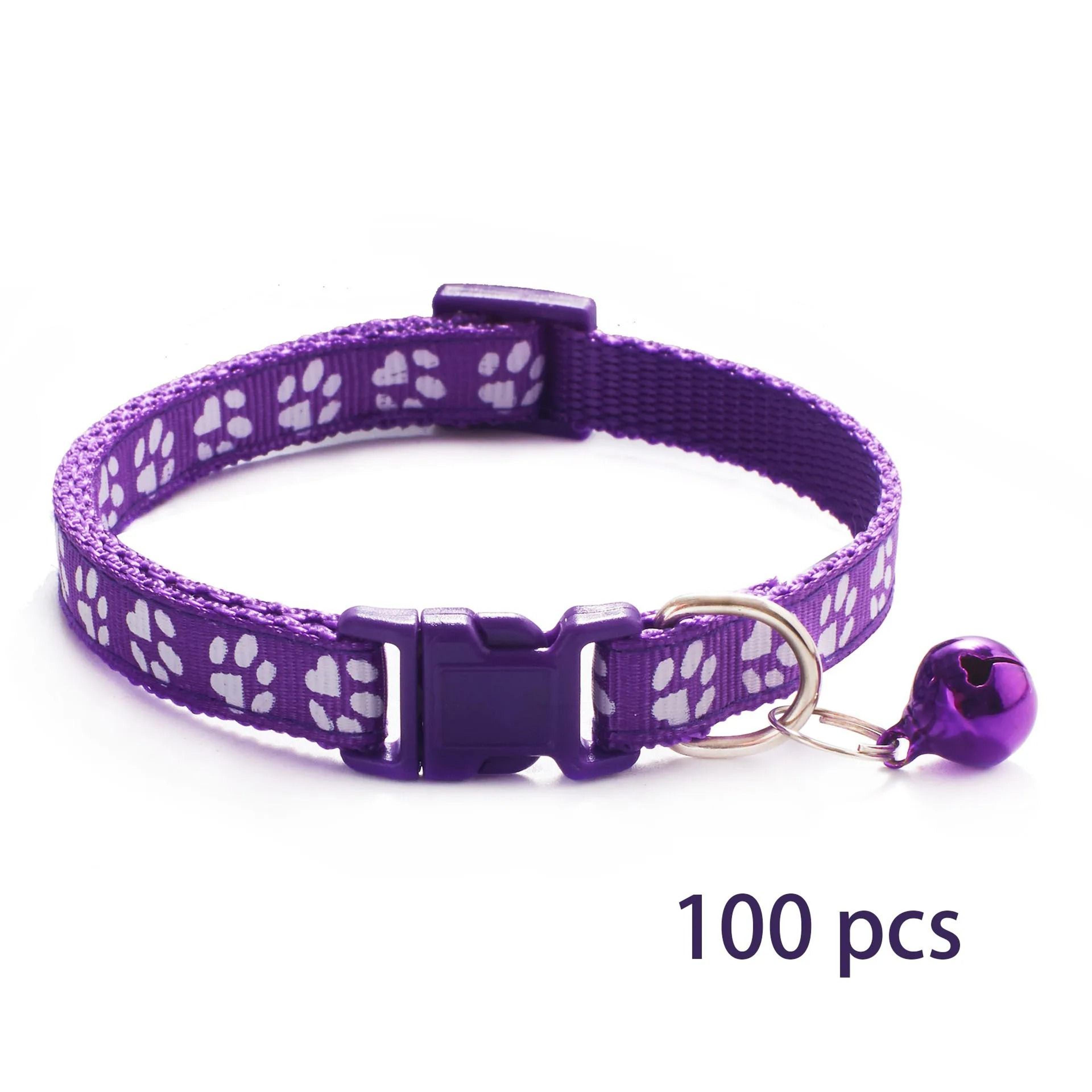 Adjustable Bell Pet Collar Set For Cats And Small Dogs 100 Piece Wholesale Pack 15