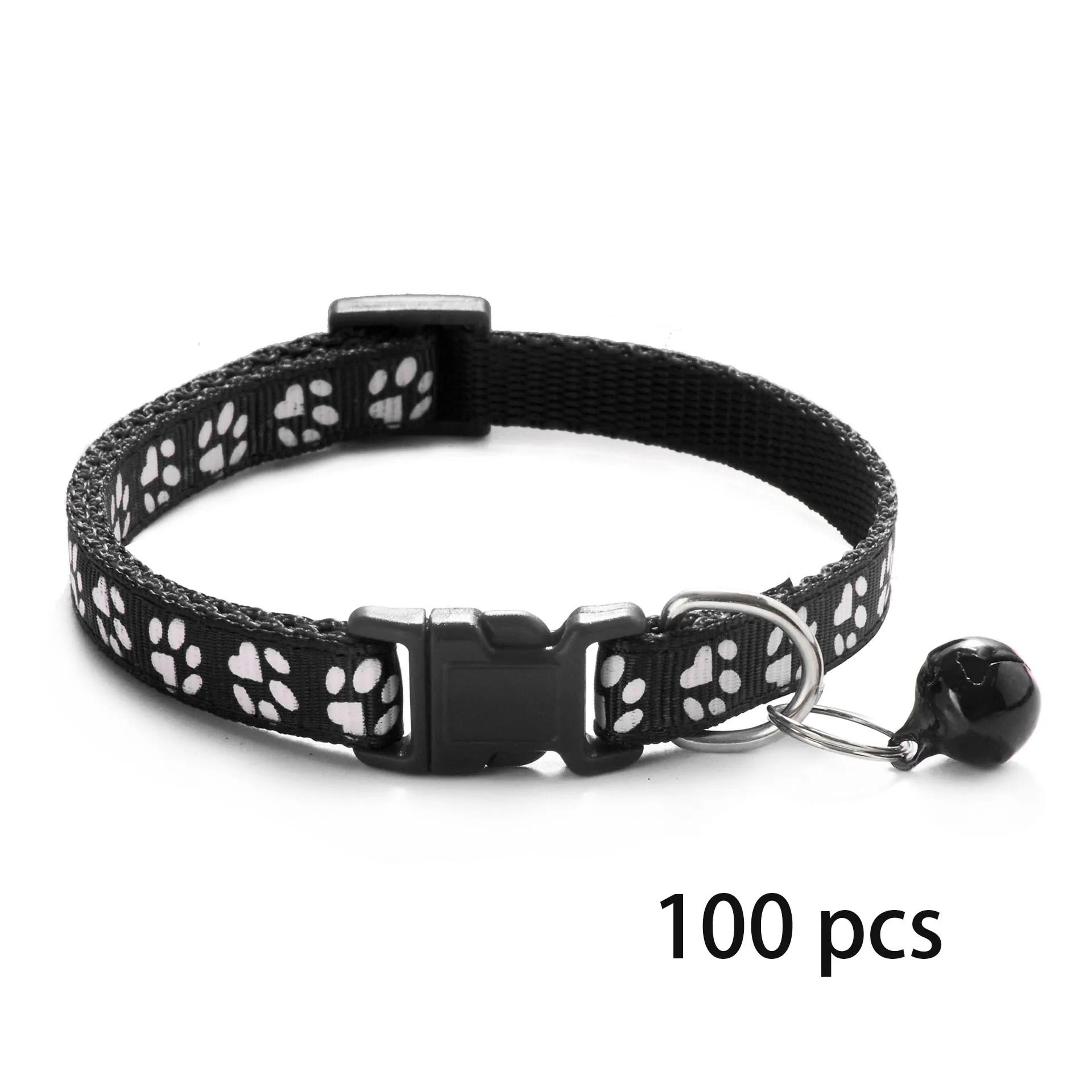 Adjustable Bell Pet Collar Set For Cats And Small Dogs 100 Piece Wholesale Pack 16