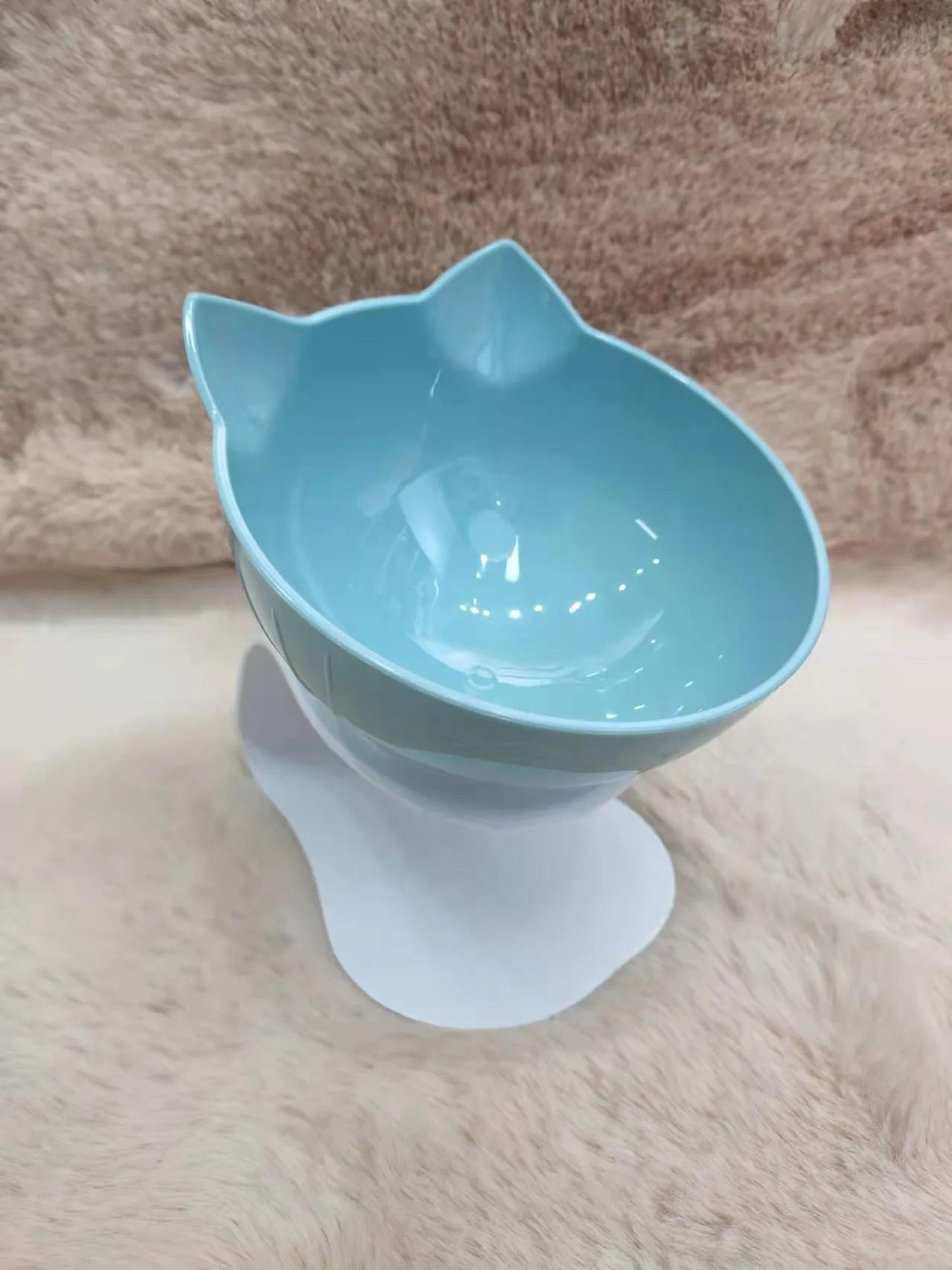 Non Slip Double Cat Bowl With Inclined Stand For Food And Water 2