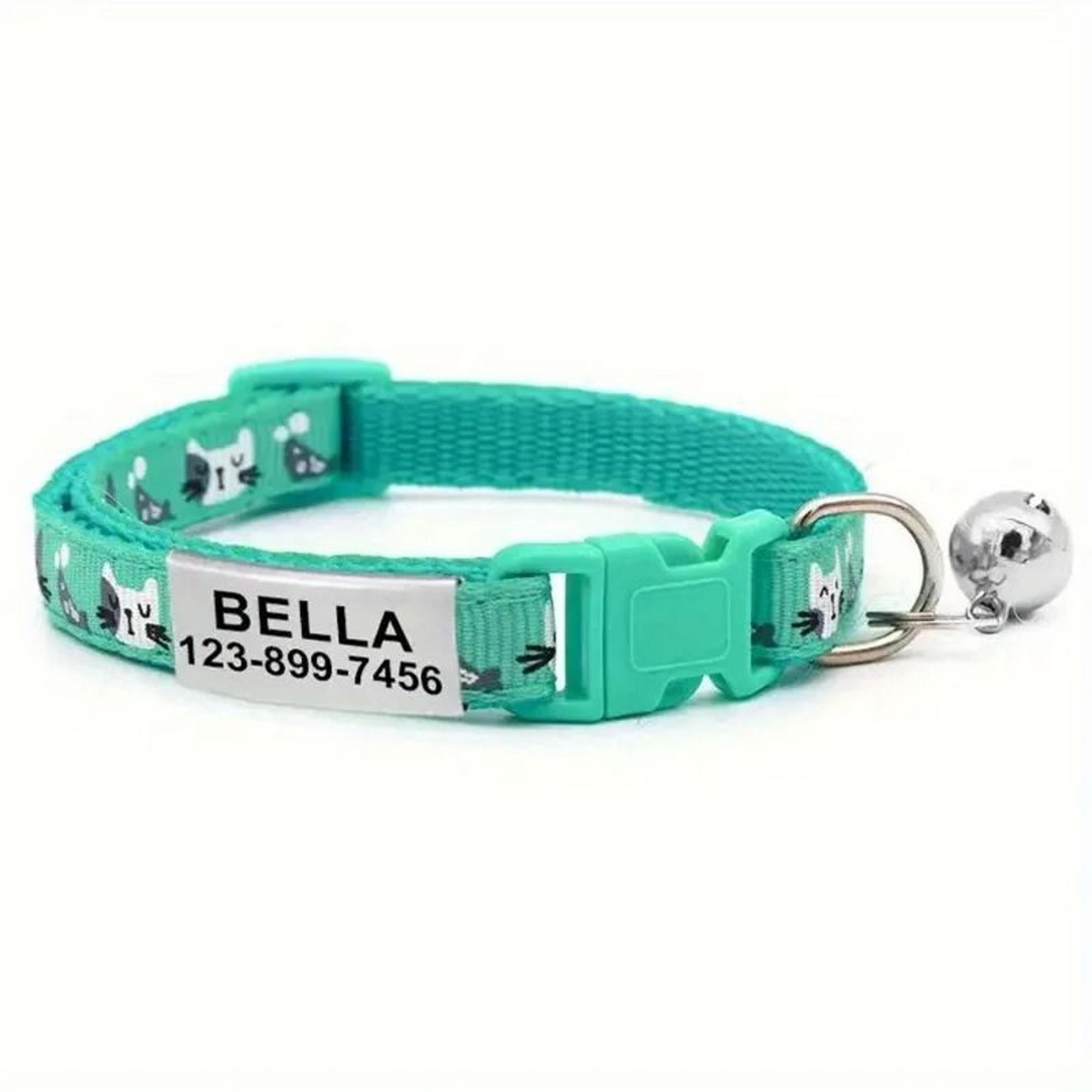 Personalized Cat Collar With Bell And Engraved ID Name Tag For Cats And Puppies 3
