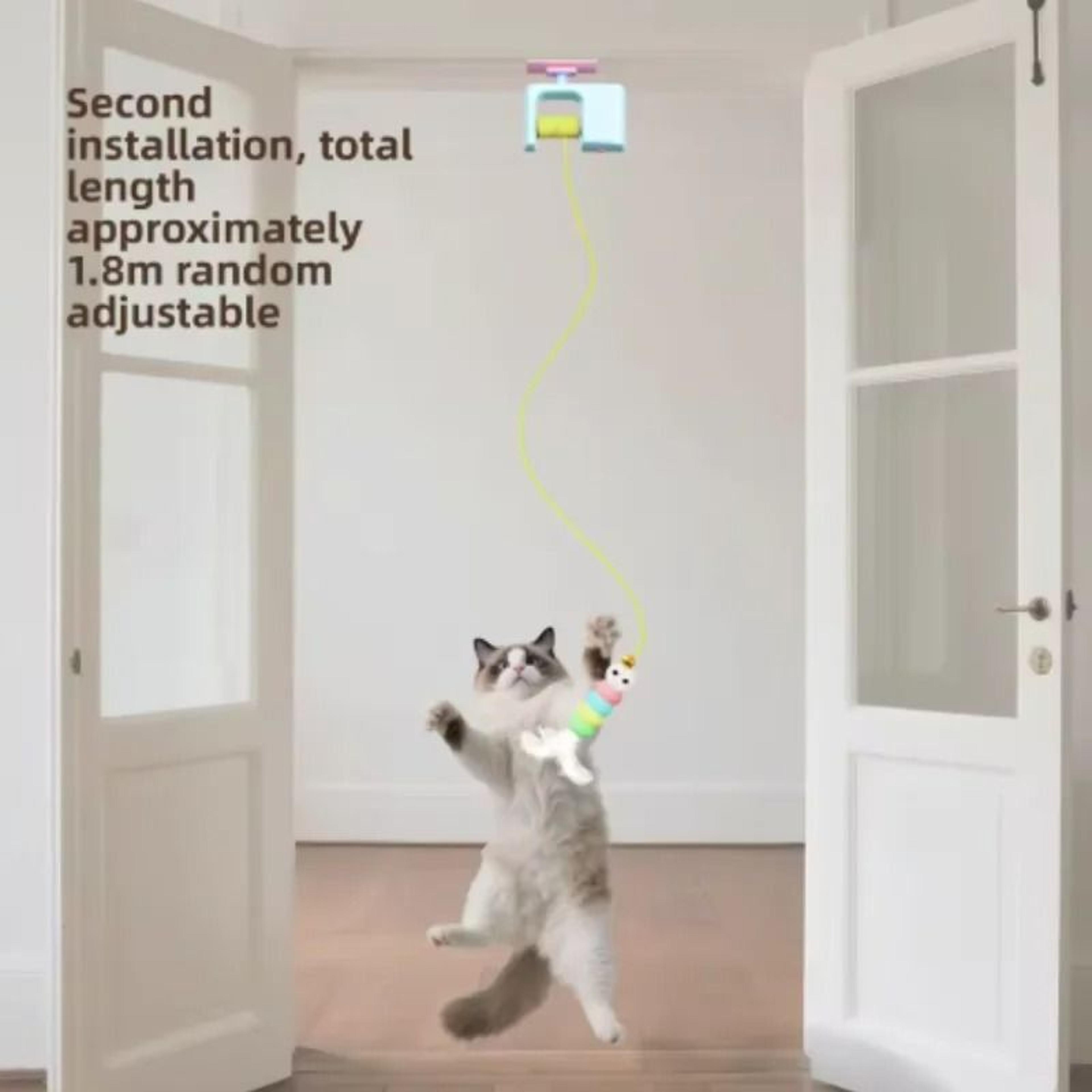 Smart Interactive Cat Toy Door Hanging Electric Teaser With Scratch Rope For Indoor Cats 10
