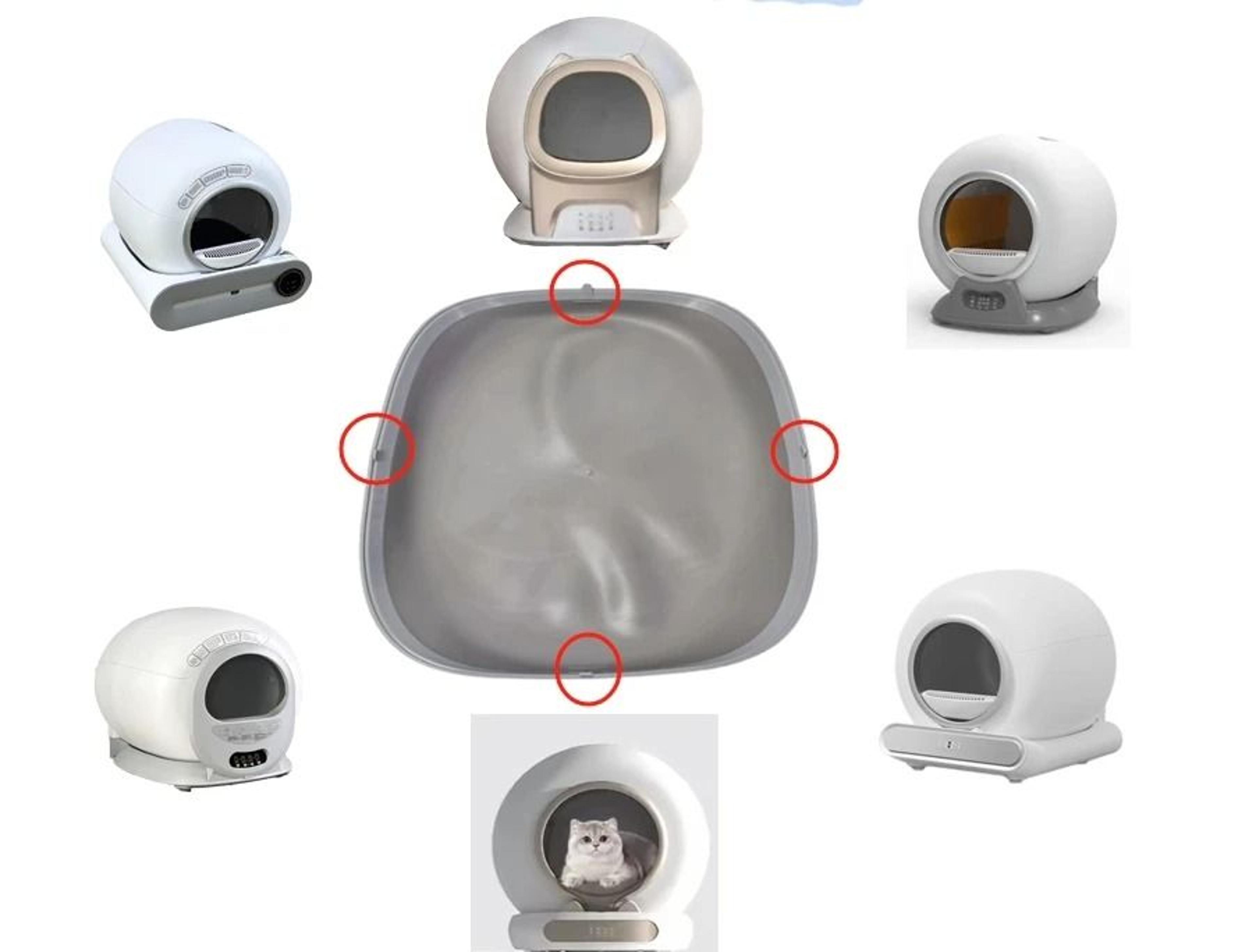 Silicone Automatic Cat Litter Box Bottom Pad Capsule Litter Collection Accessory 4