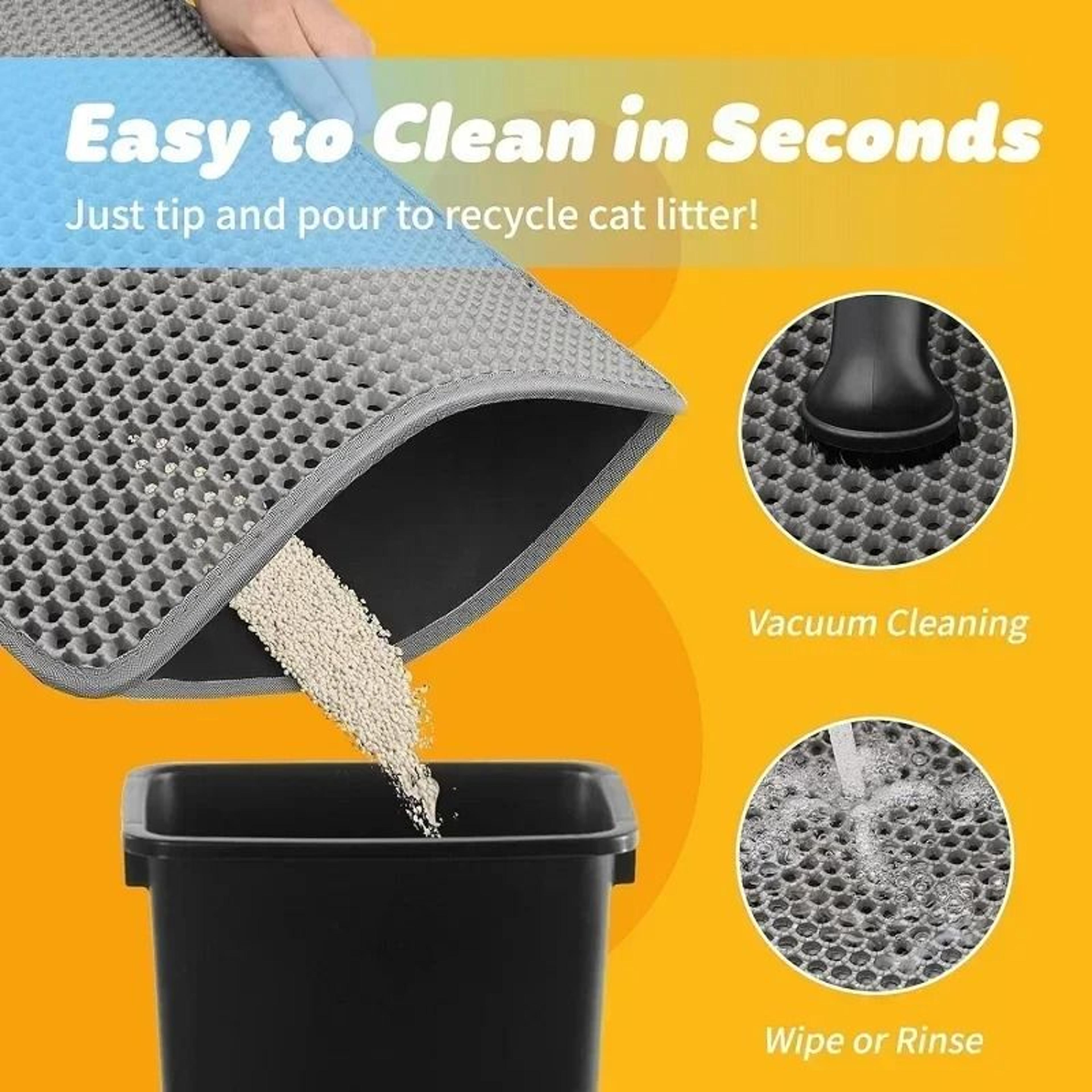 Double Layer Waterproof Cat Litter Mat Non Slip Pet Litter Box Filter Mat 8