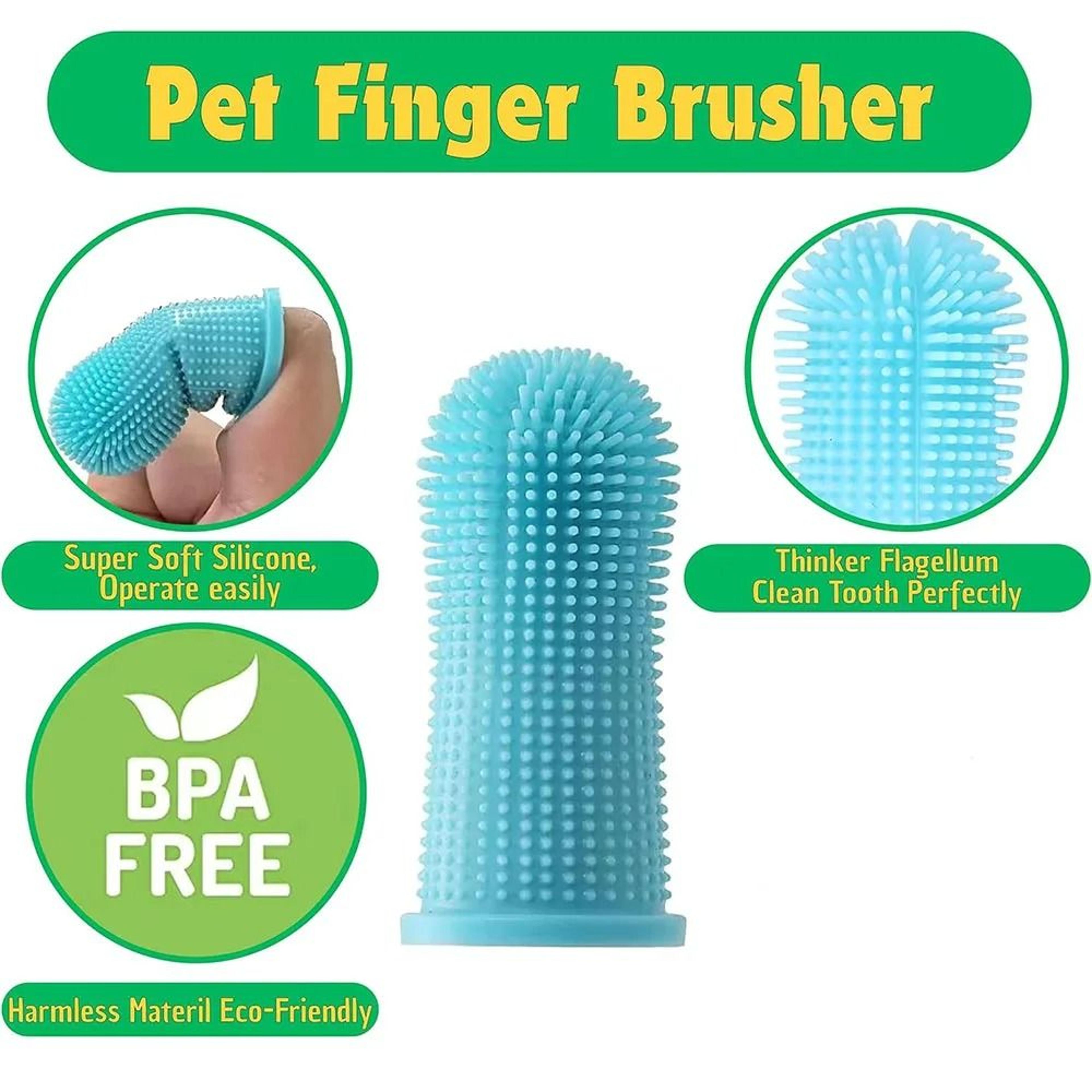 Soft Silicone Pet Finger Toothbrush Teeth Cleaning Tool For Cats And Dogs 10