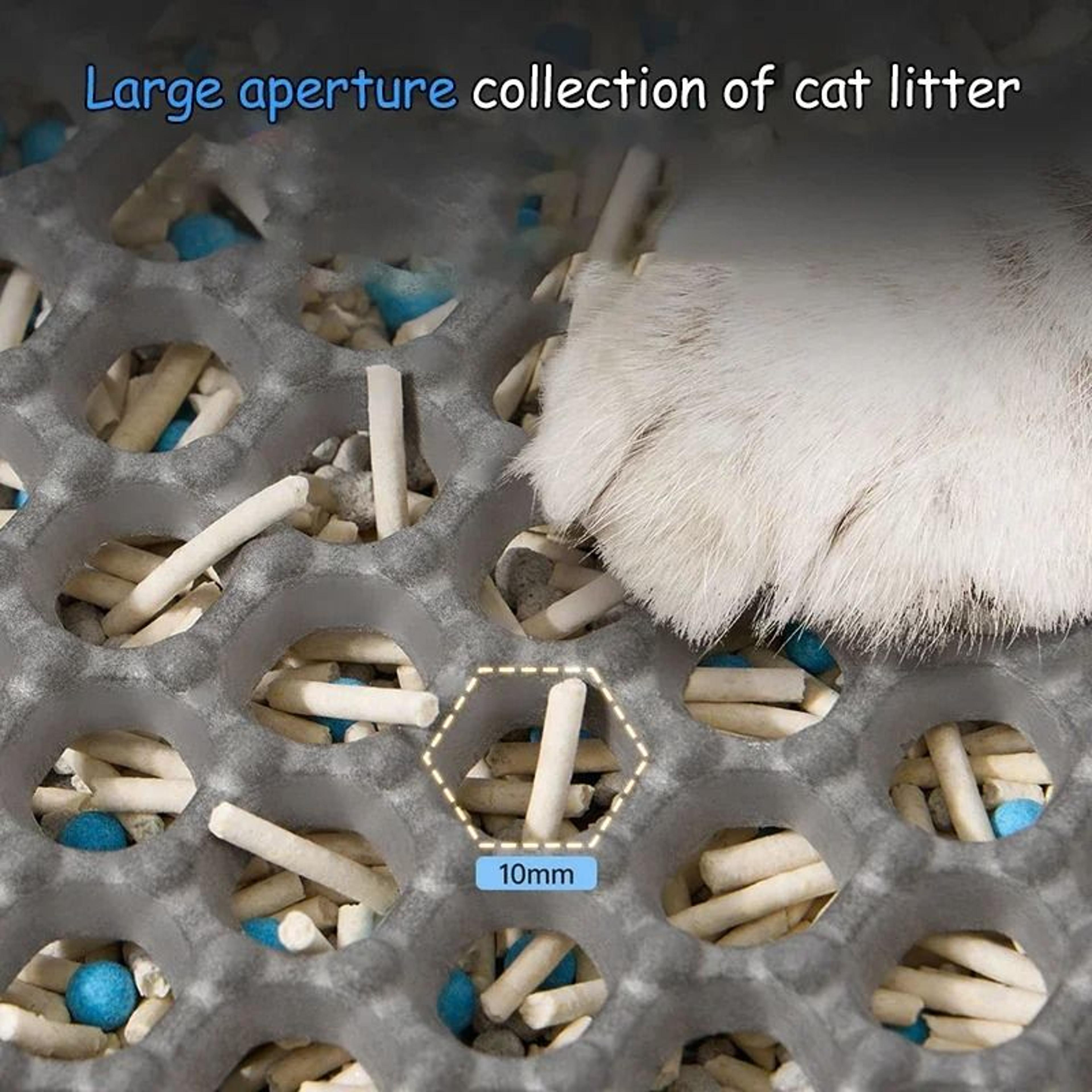 Large Waterproof Cat Litter Mat Double Layer Honeycomb Litter Box Scatter Control Mat 6