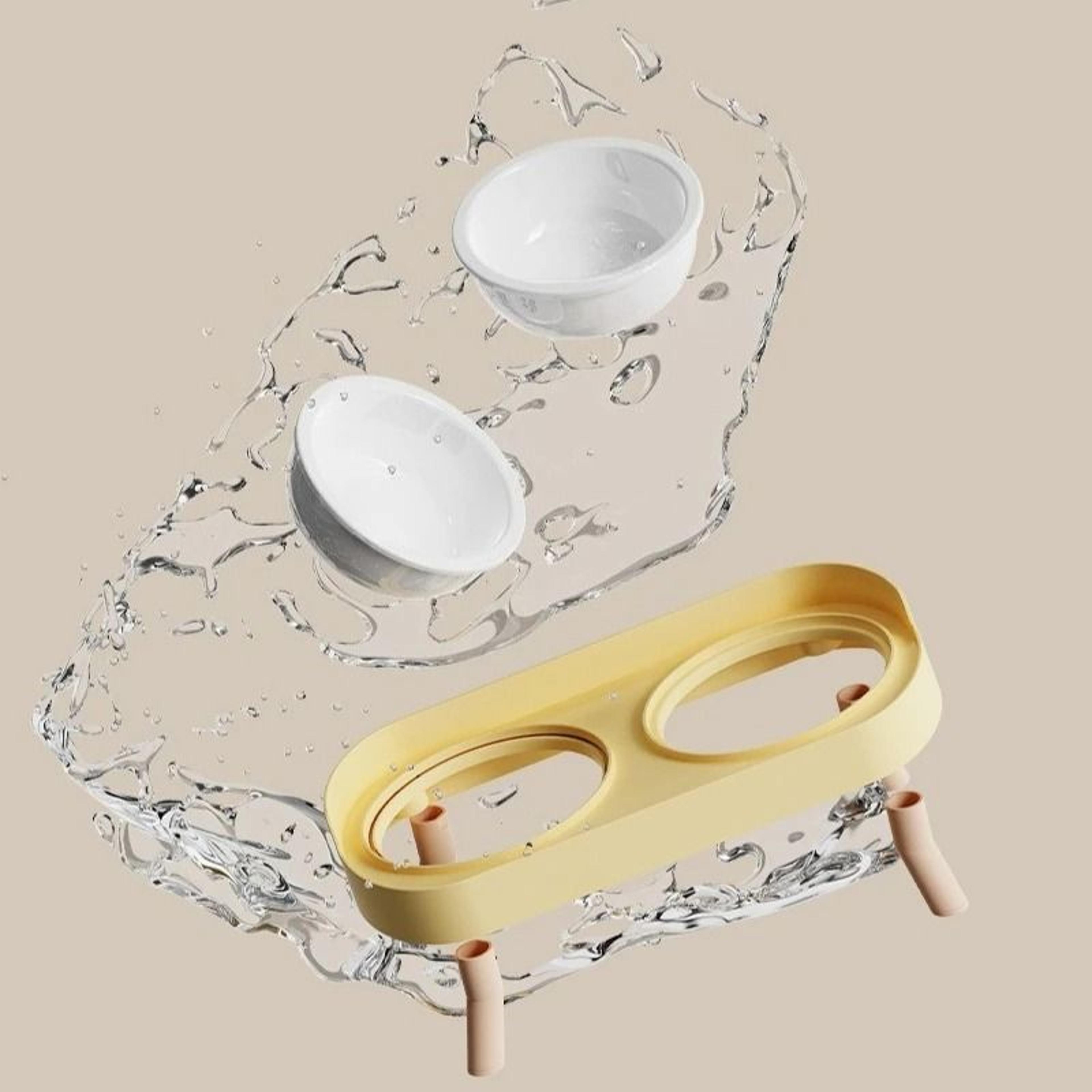 Double Elevated Pet Bowl No Spill Food And Water Feeder With Anti Slip Stand For Cats And Dogs 6