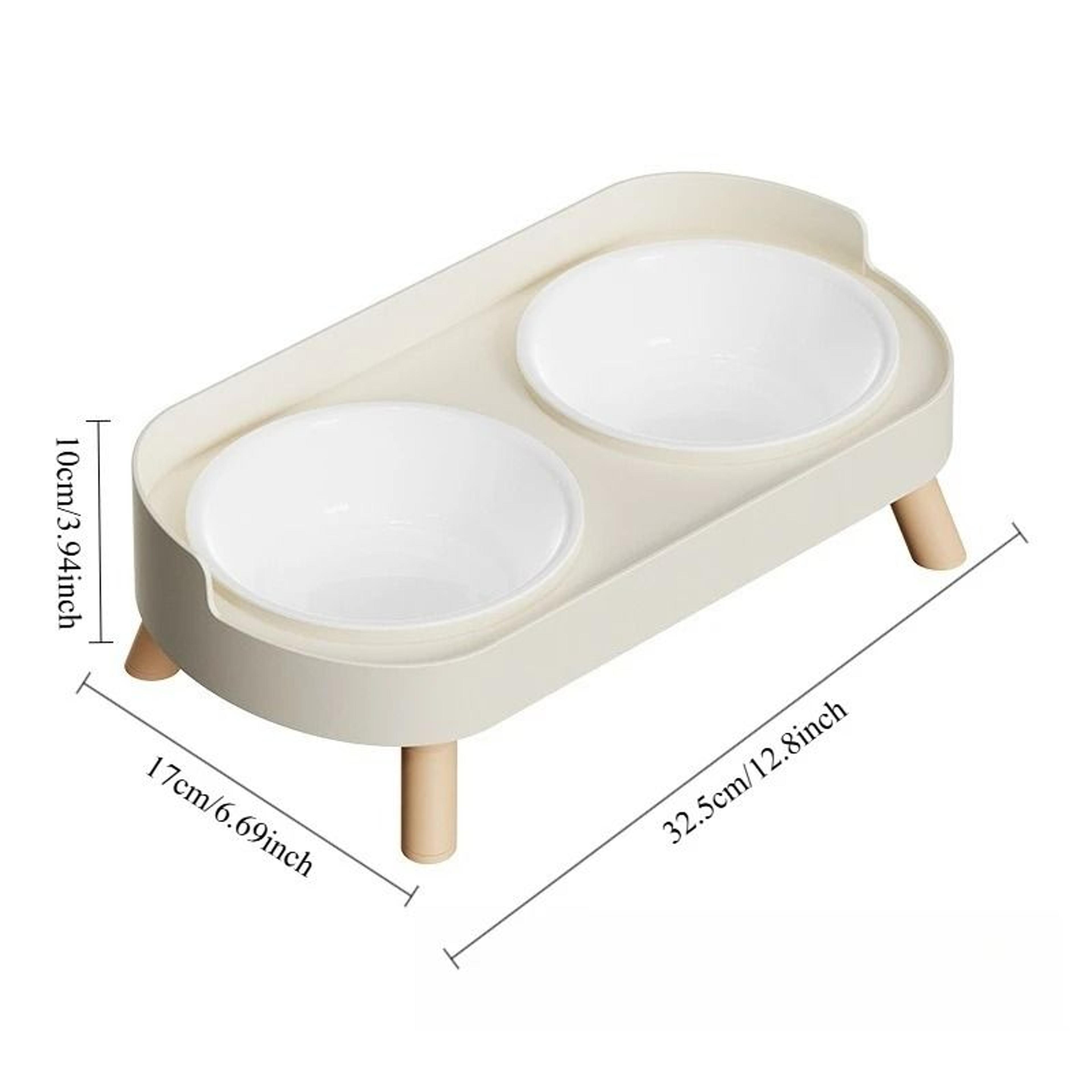 Double Elevated Pet Bowl No Spill Food And Water Feeder With Anti Slip Stand For Cats And Dogs 5